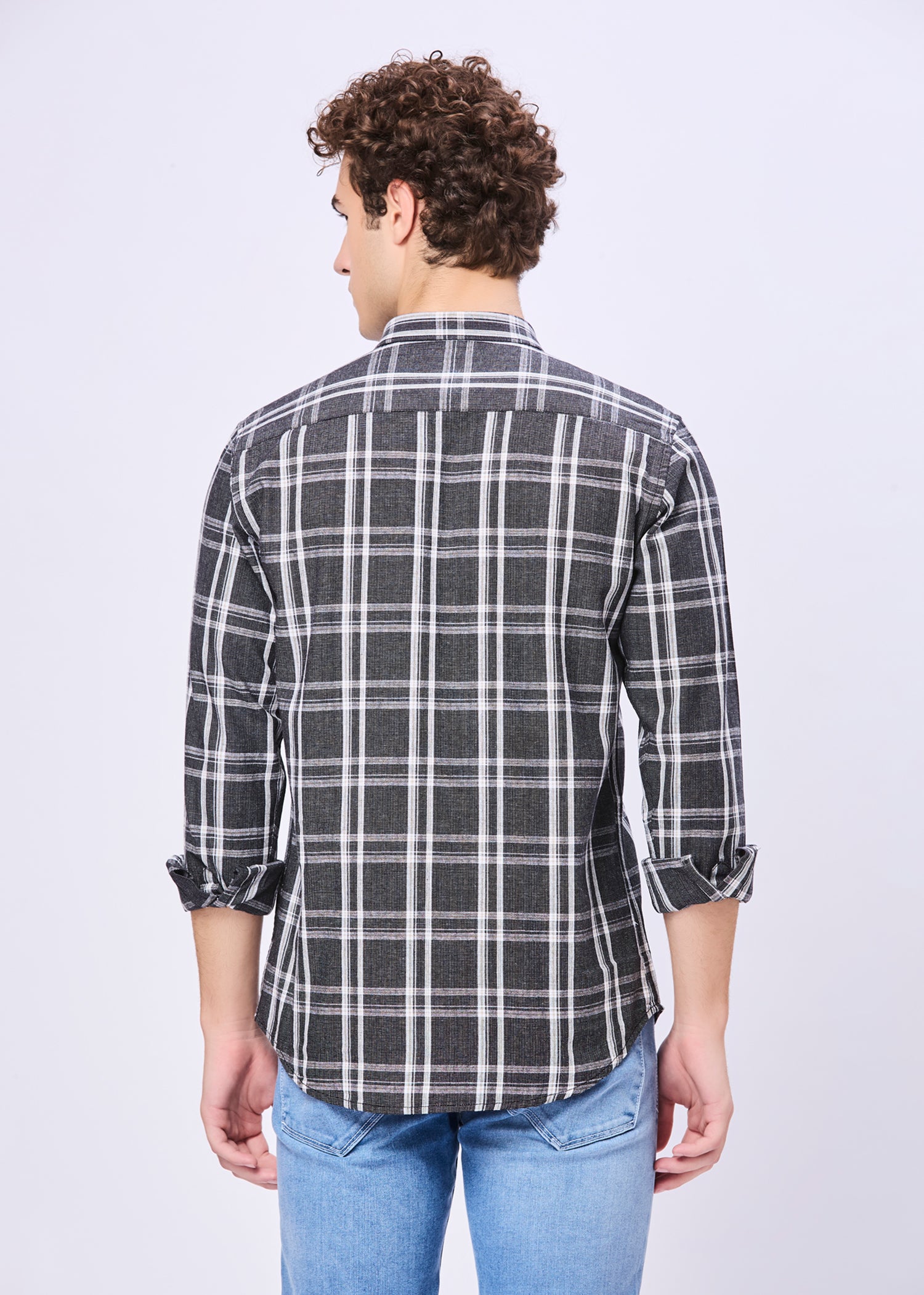 Duffy Windowpane Checked Casual Shirt