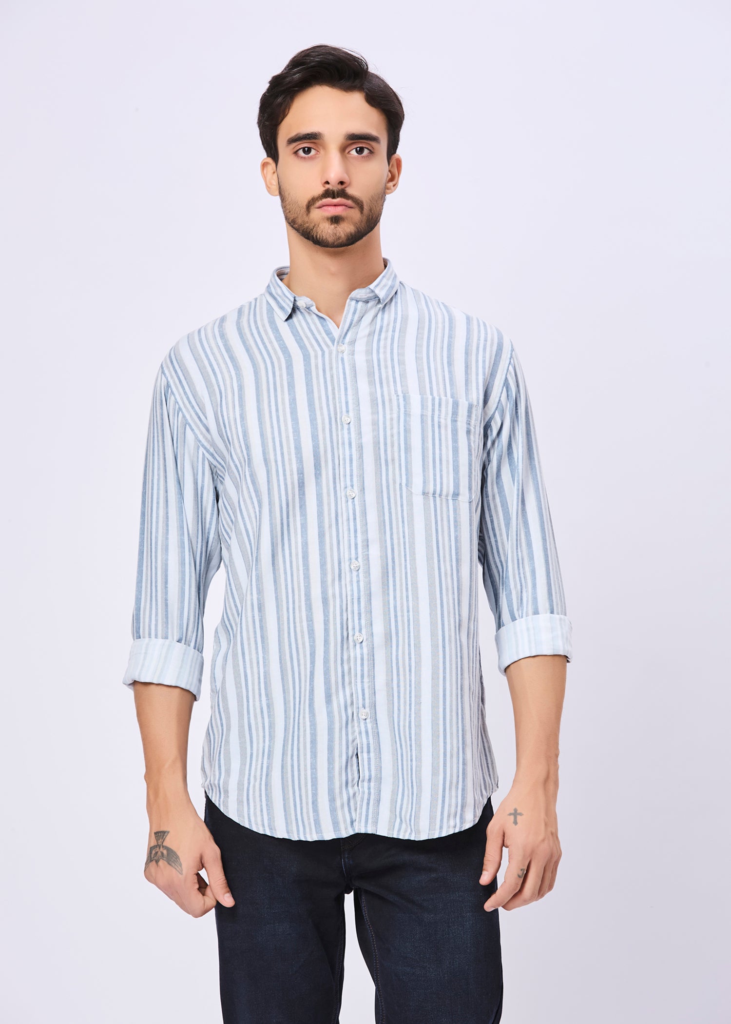 Aprilia Striped Casual Shirt