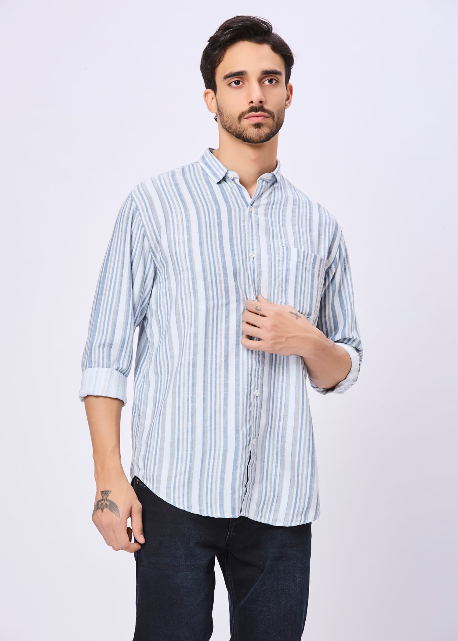 Aprilia Striped Casual Shirt