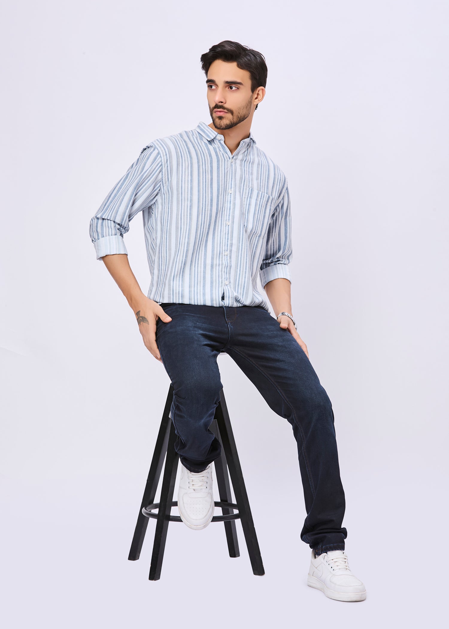Aprilia Striped Casual Shirt