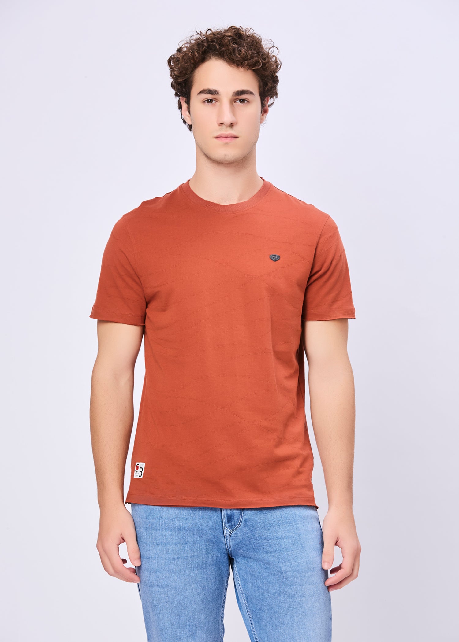Neeson Textured Half Sleeve T-Shirt