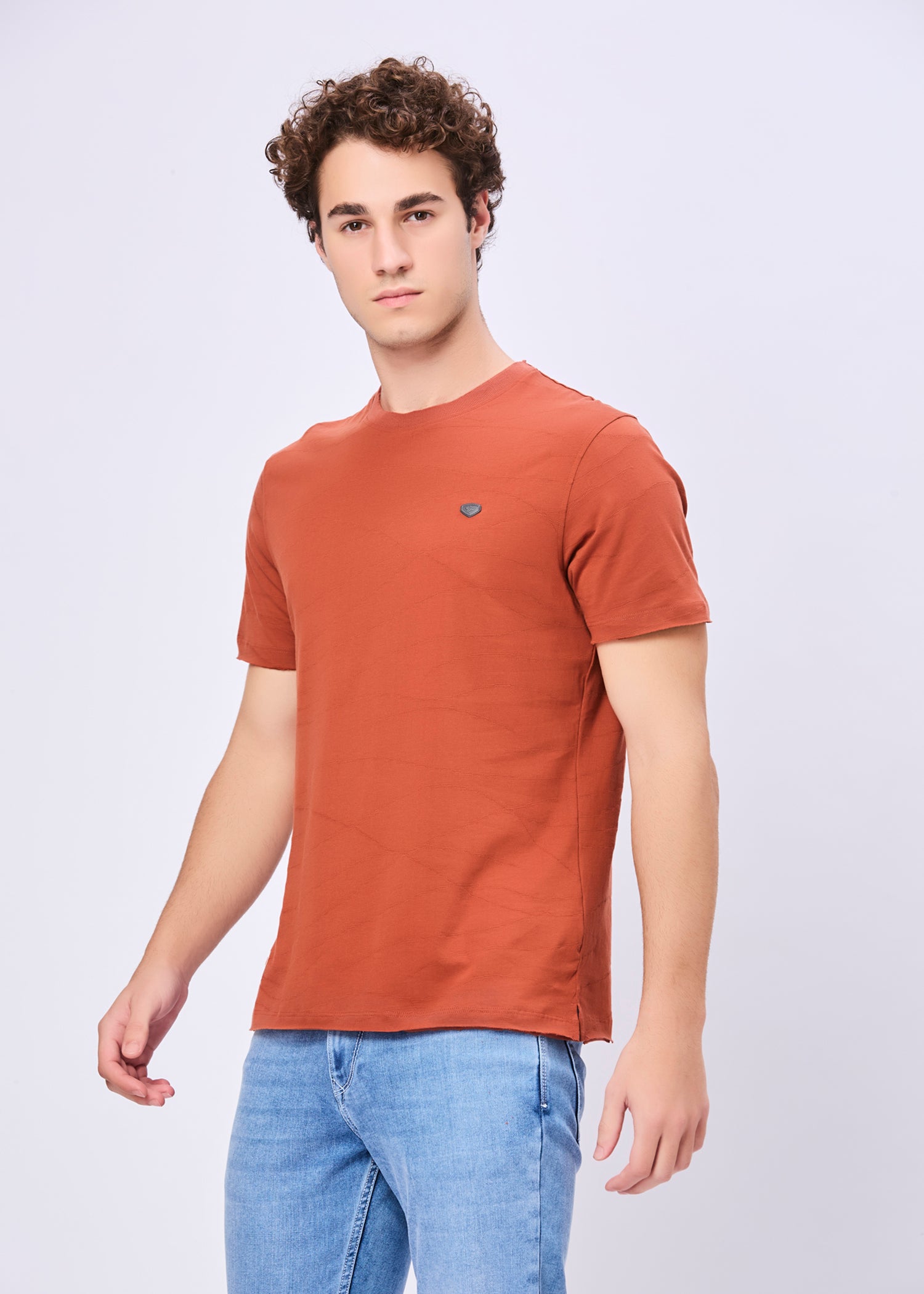 Neeson Textured Half Sleeve T-Shirt