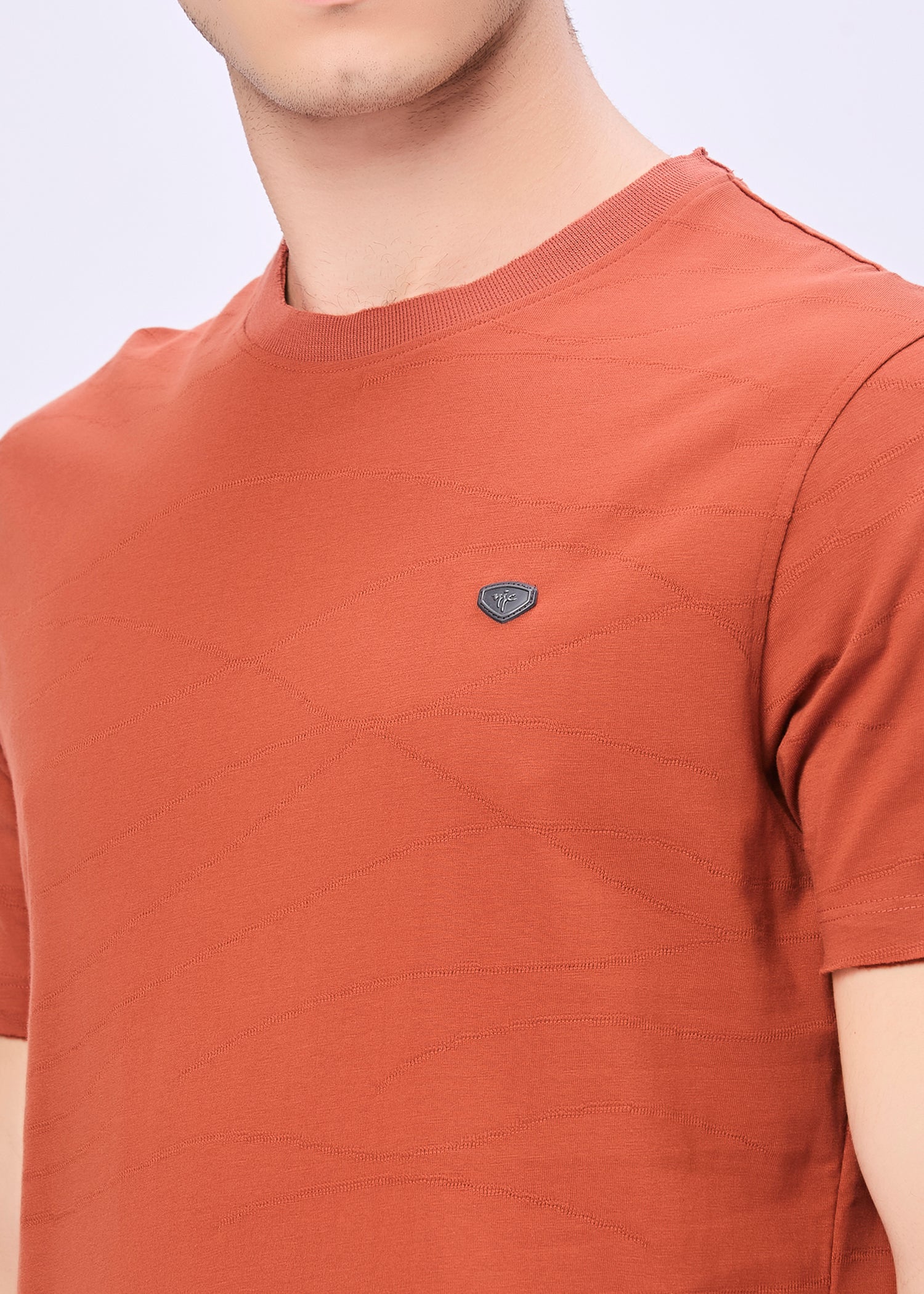 Neeson Textured Half Sleeve T-Shirt