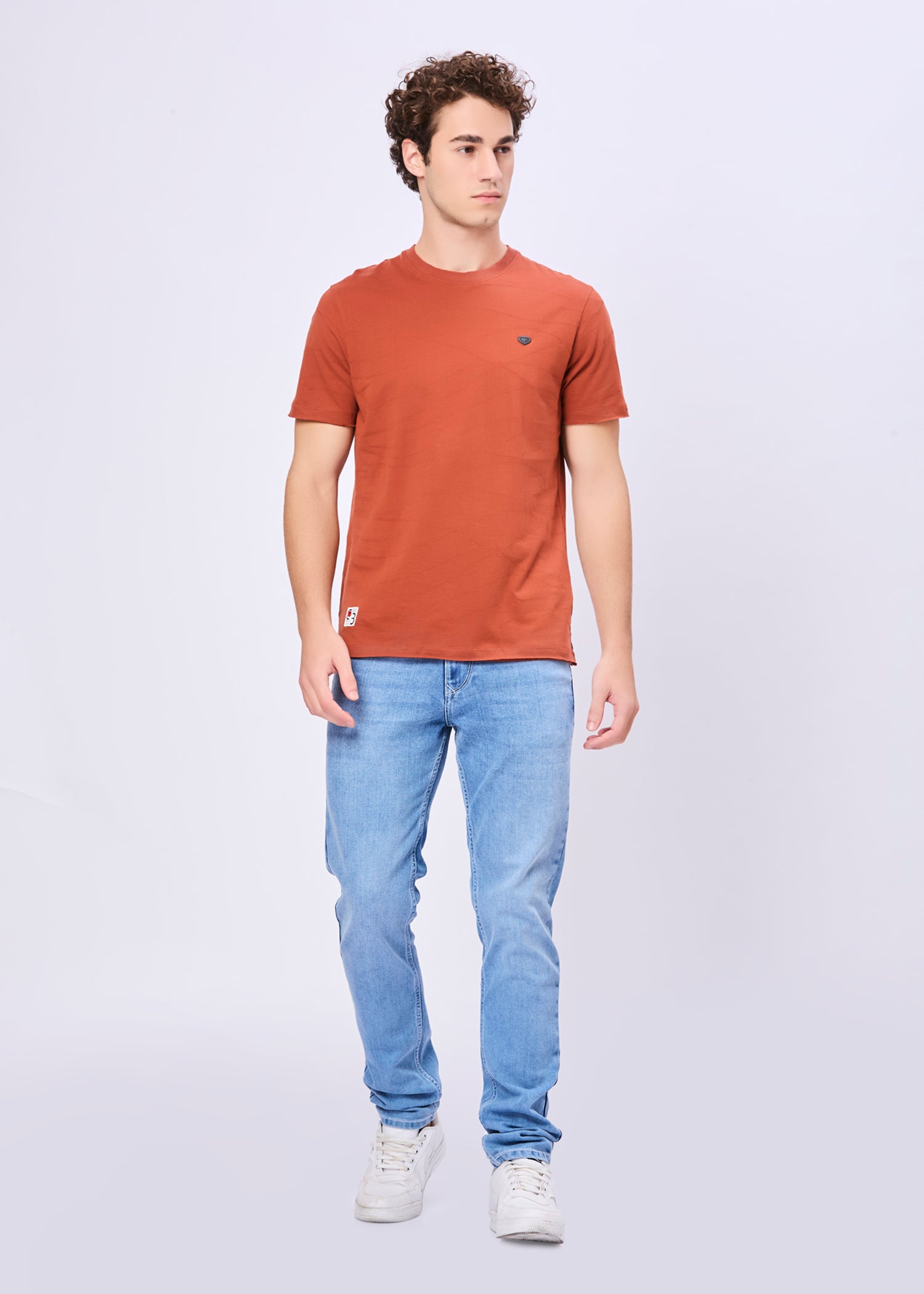 Neeson Textured Half Sleeve T-Shirt
