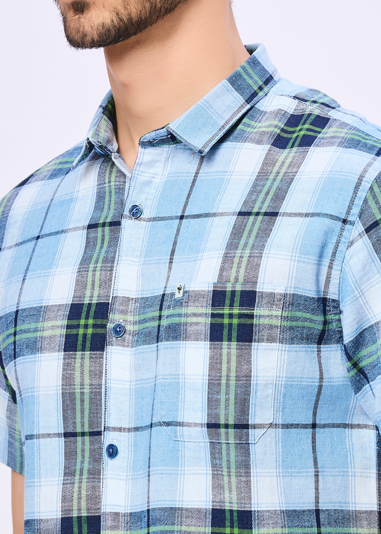 Bashment Checked Half Sleeve Shirt