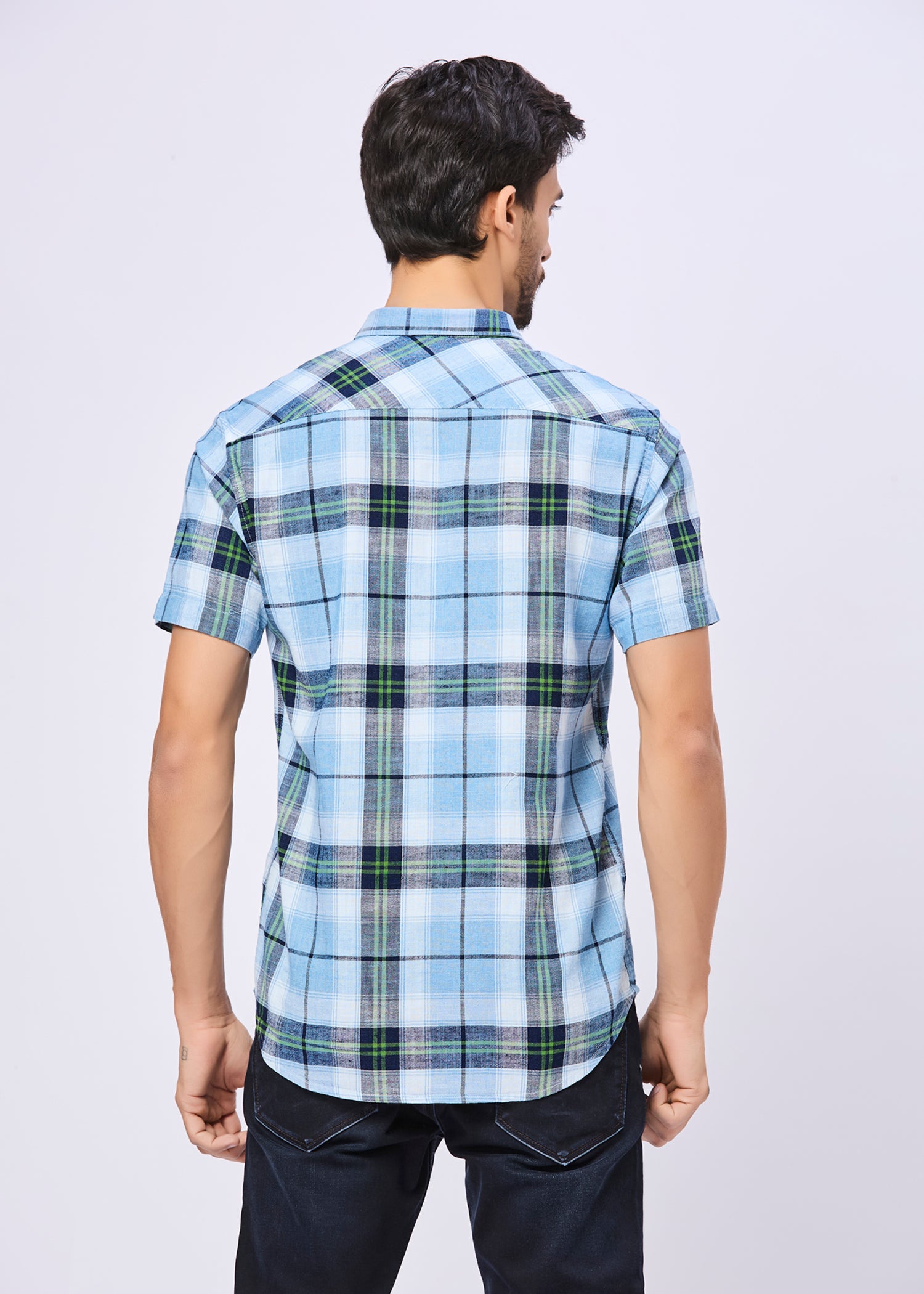 Bashment Checked Half Sleeve Shirt