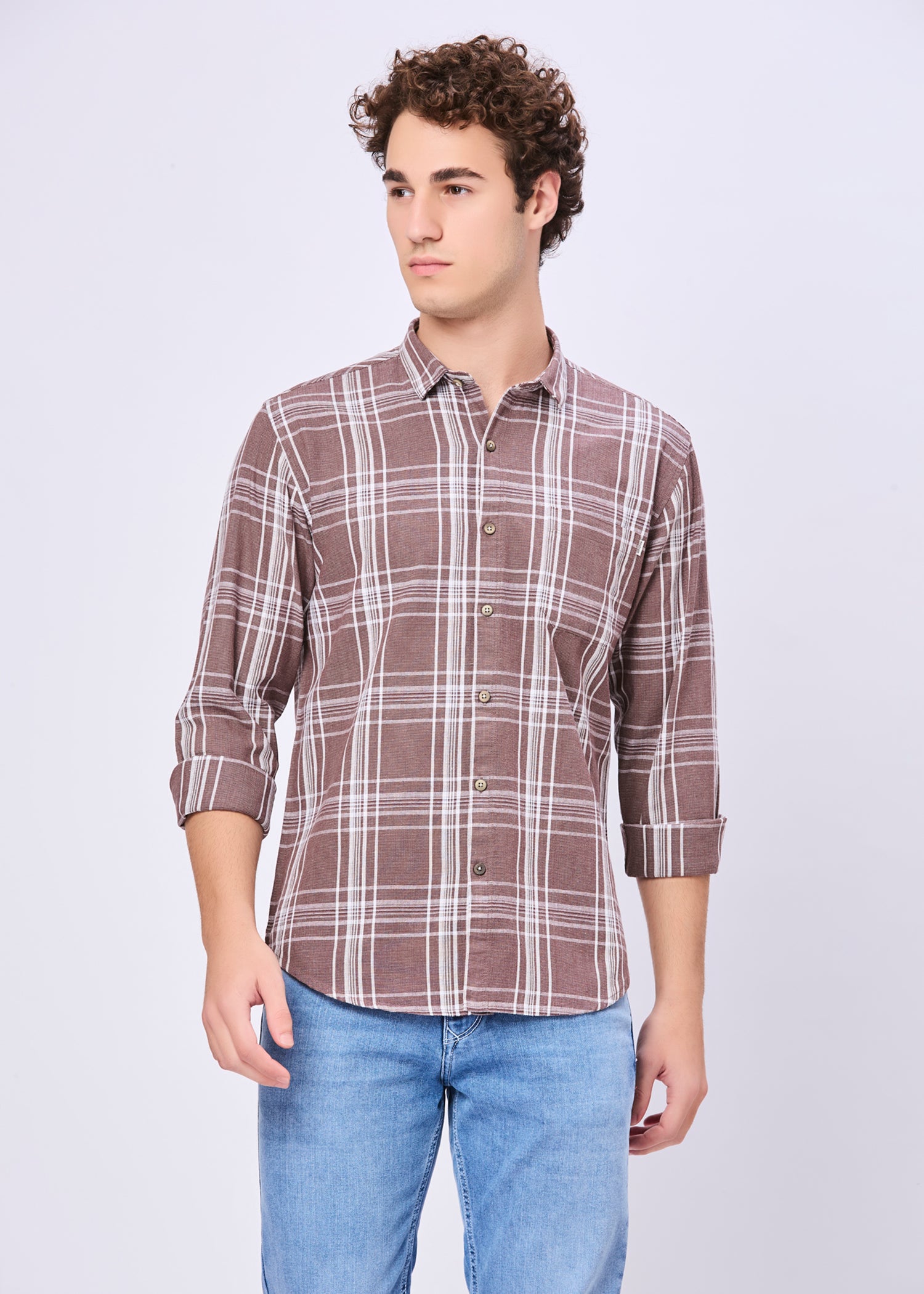 Chapman Windowpane Checked Casual Shirt