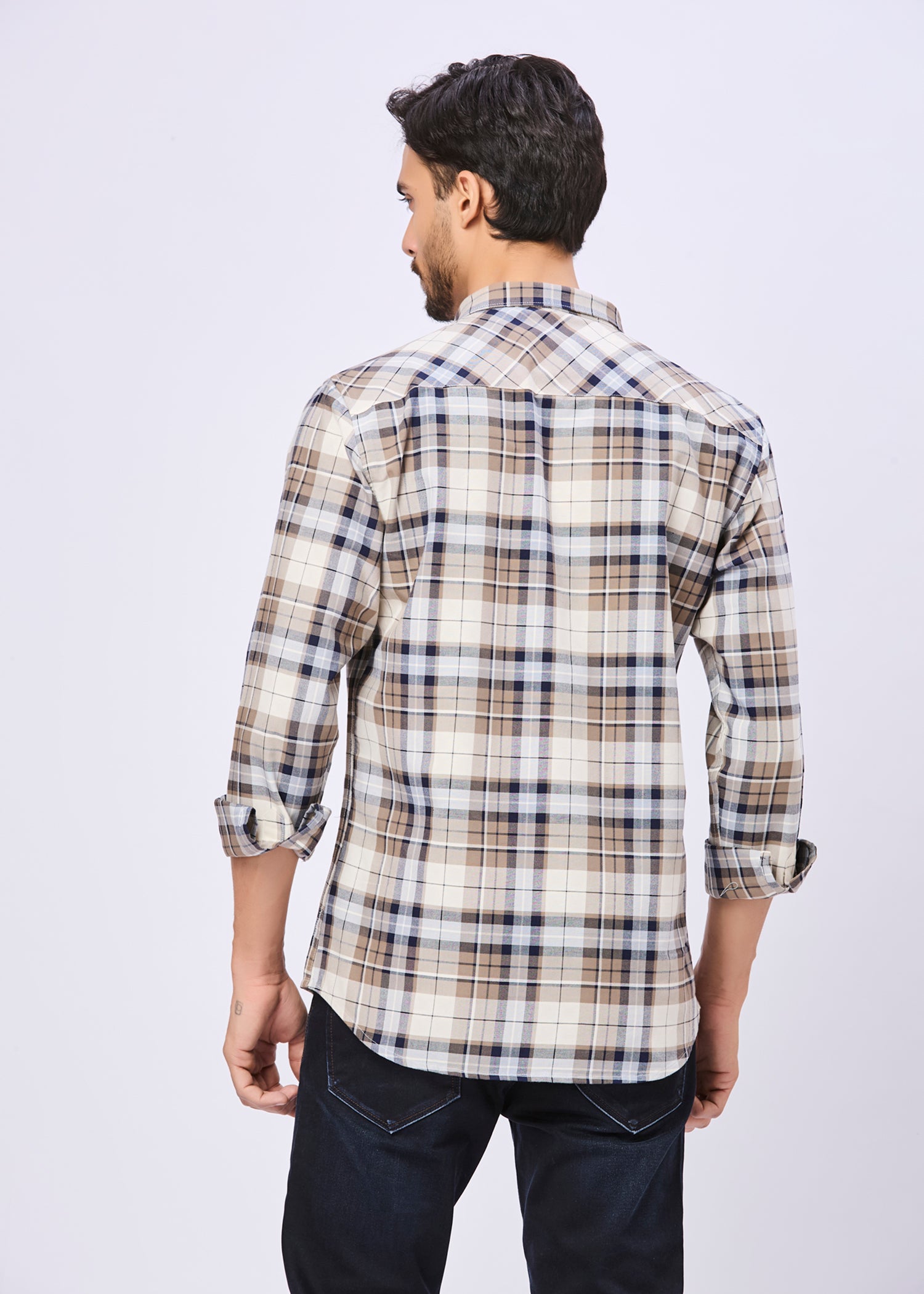 Farrey Checked Casual Full Sleeve Shirt