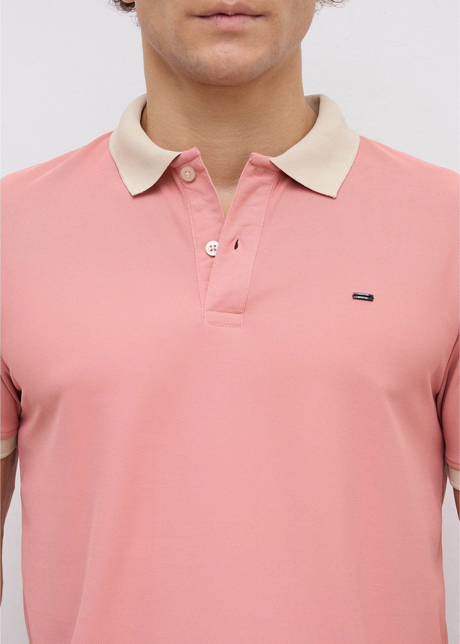 Mary Solid Polo T-Shirt: Coral Pink