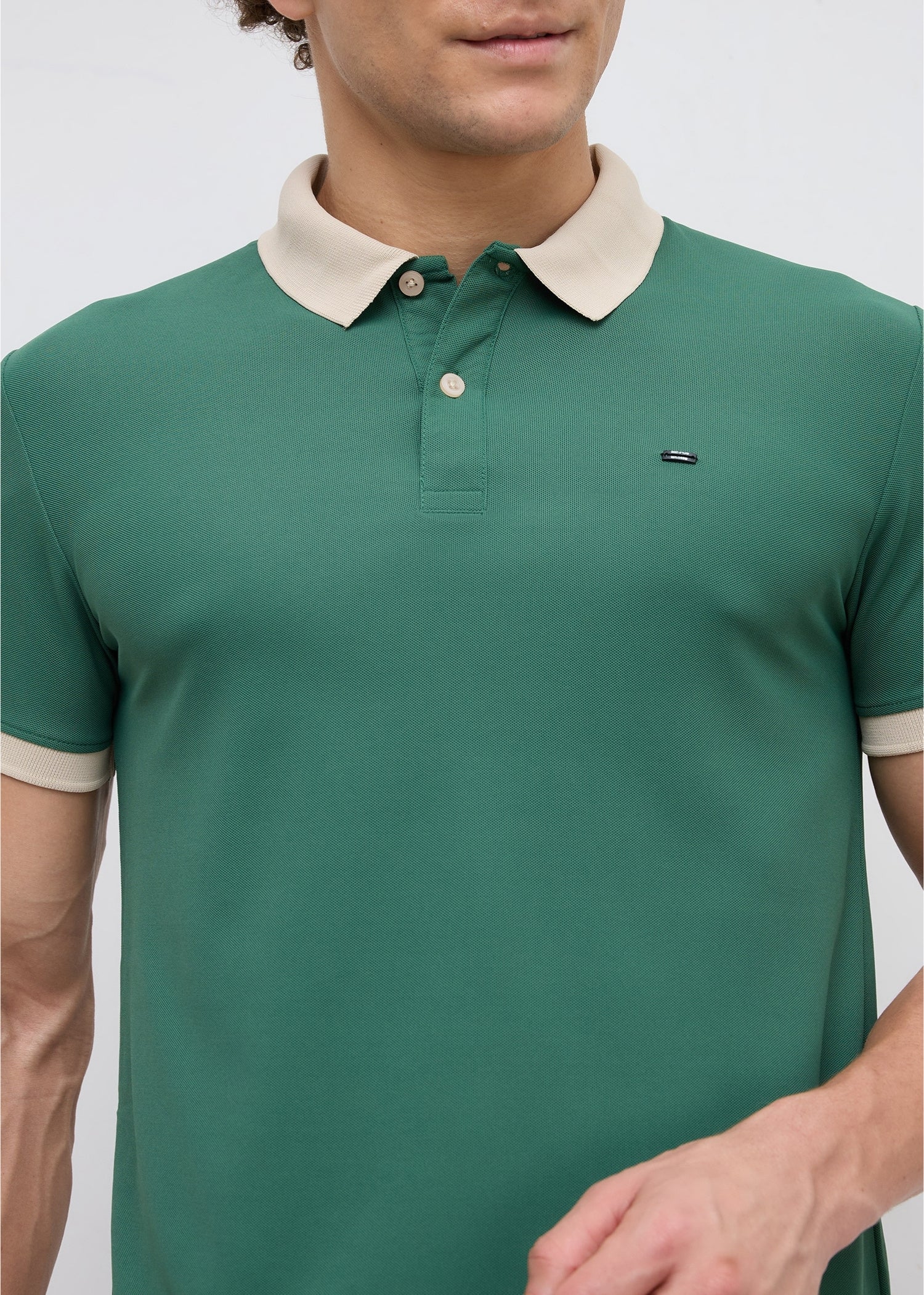 Mary Solid Polo T-Shirt: Green