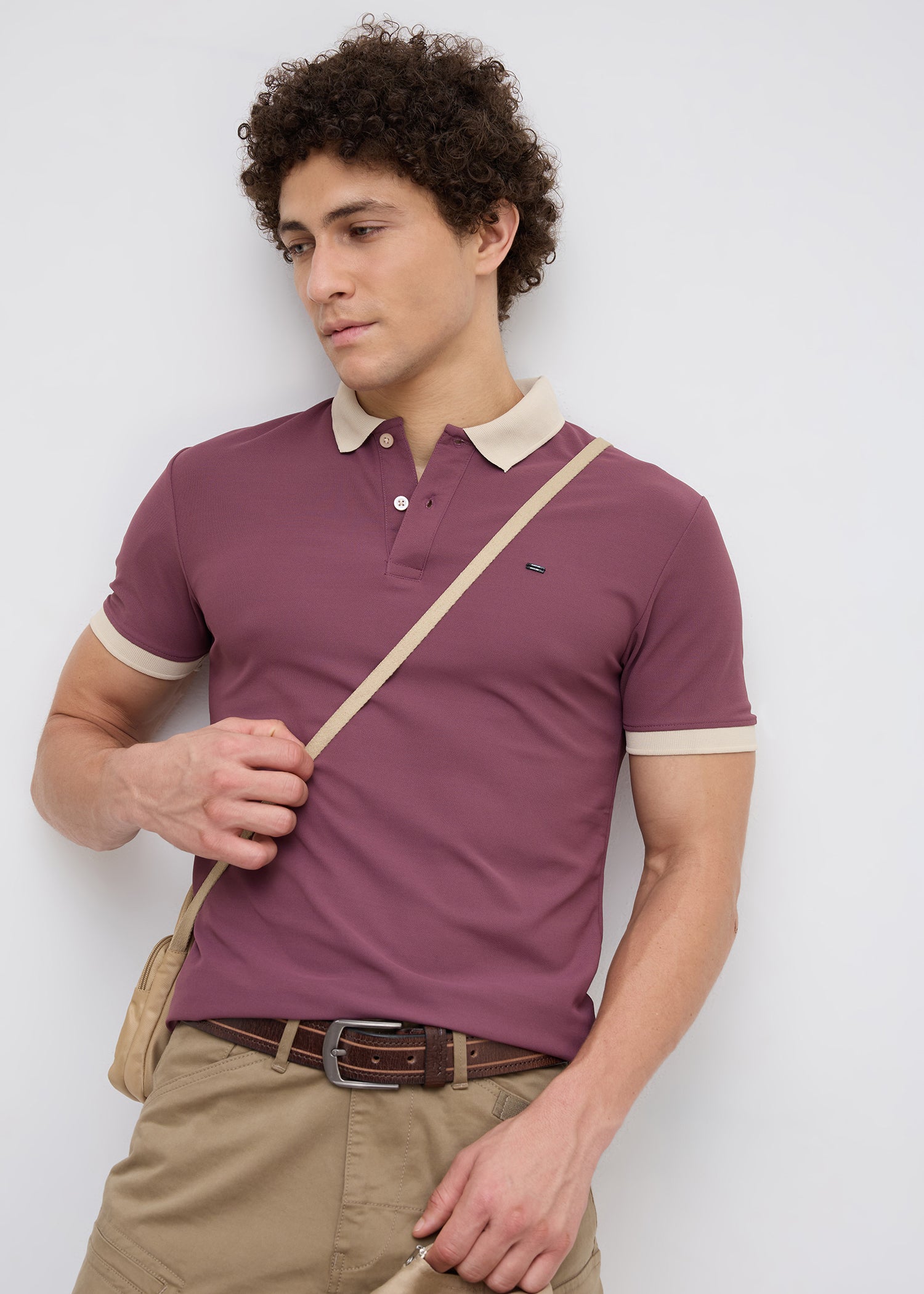 Mary Solid Polo T-Shirt: Onion