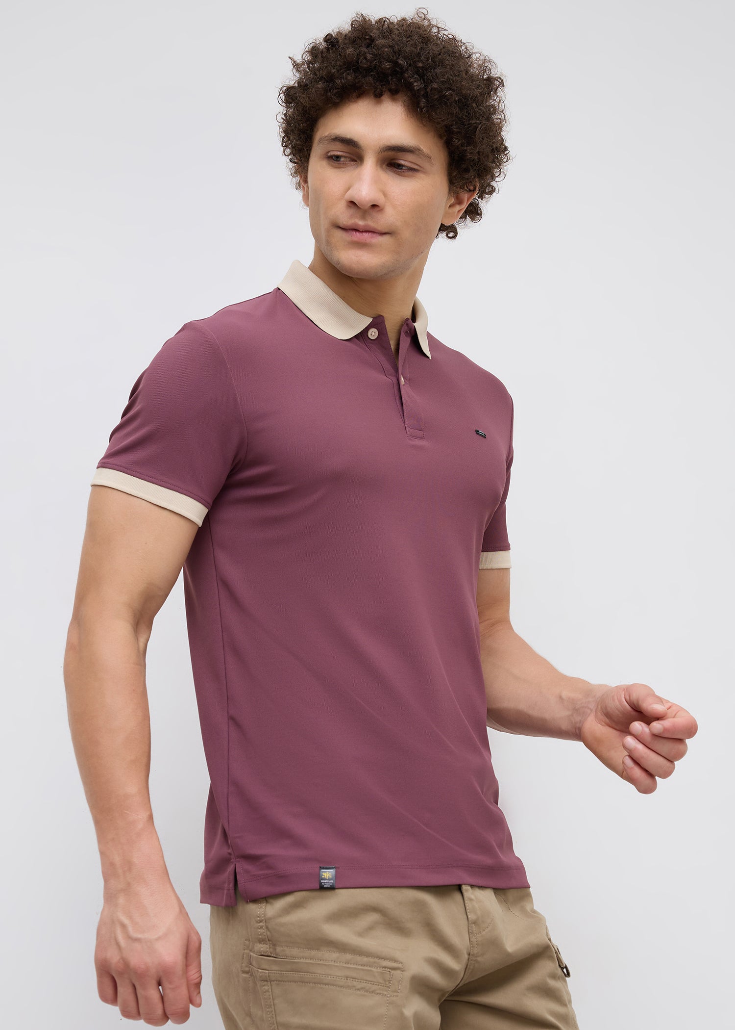 Mary Solid Polo T-Shirt: Onion