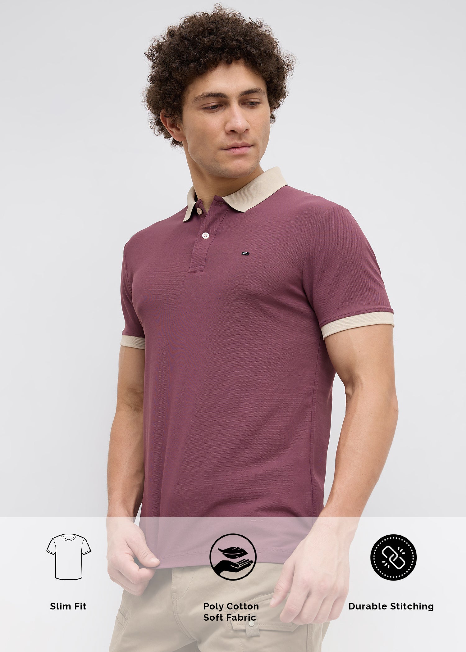 Mary Solid Polo T-Shirt: Onion