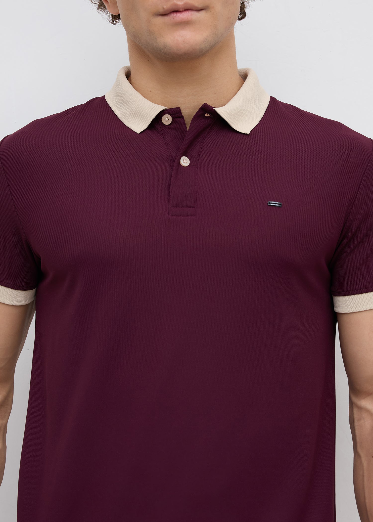 Mary Solid Polo T-Shirt: Wine