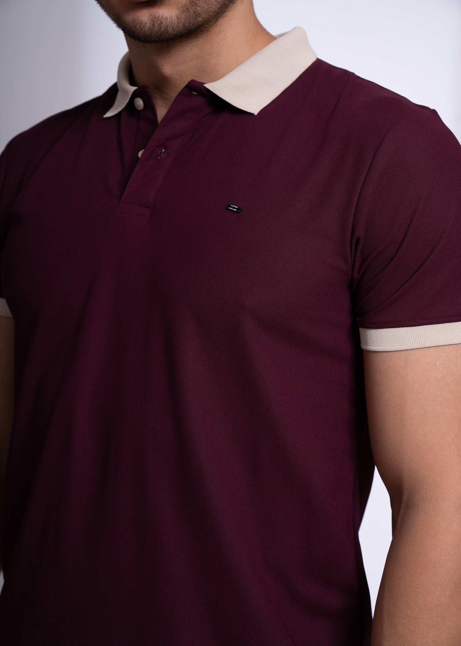 Mary Polo T-Shirt for Men | Beige Collar Detail | 12 Colors