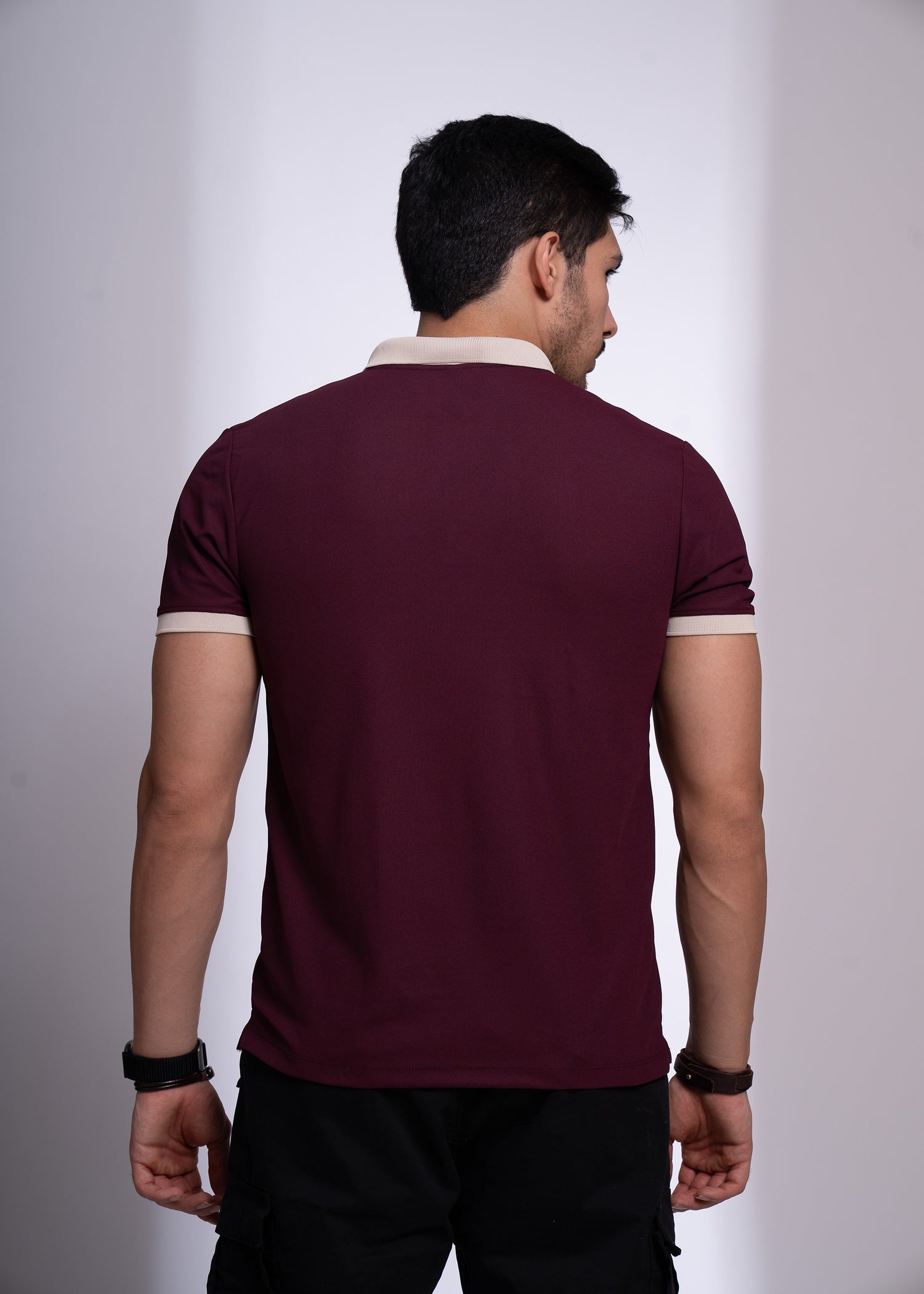 Mary Polo T-Shirt for Men | Beige Collar Detail | 12 Colors