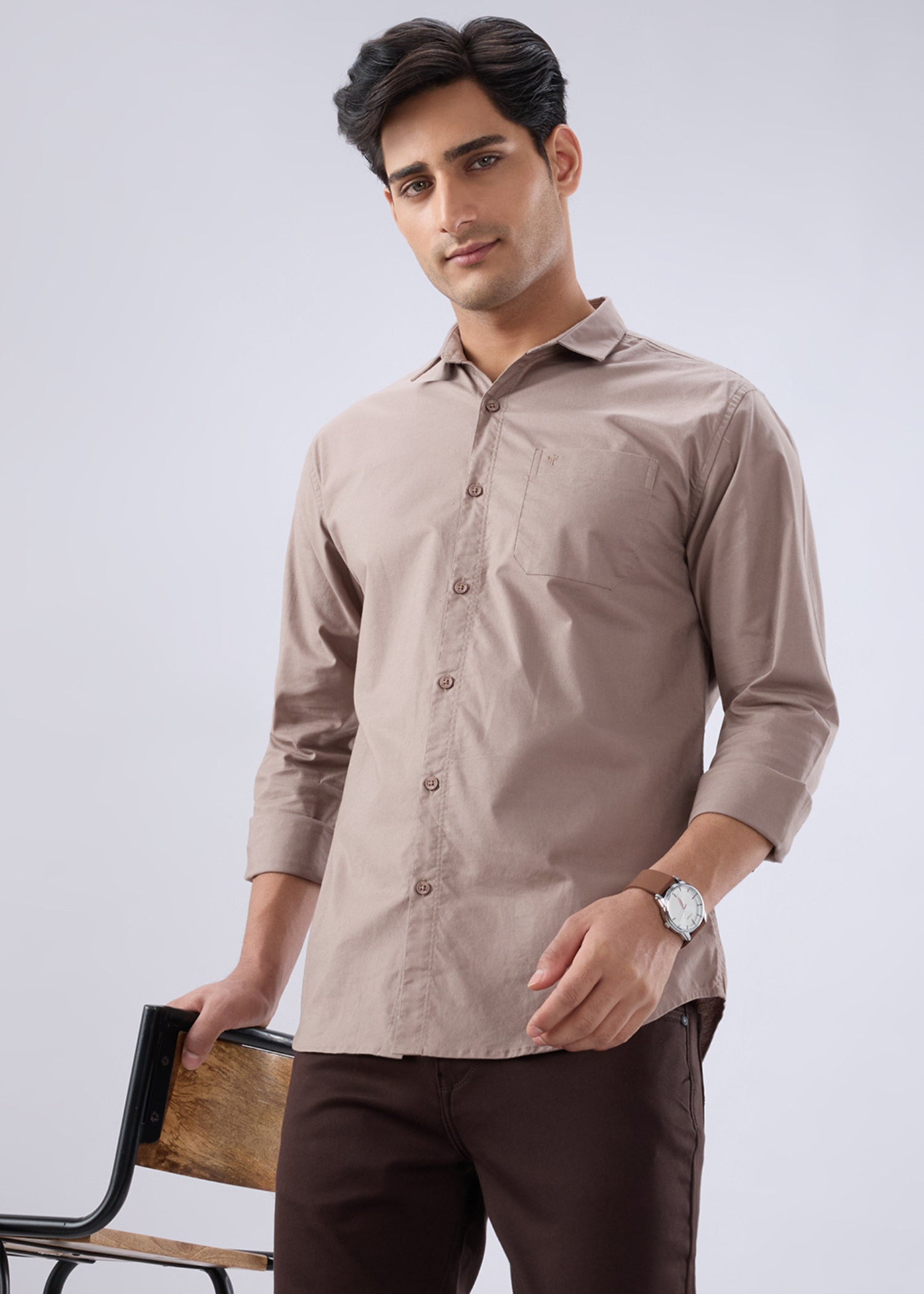 Munch Solid Full Sleeve Shirt