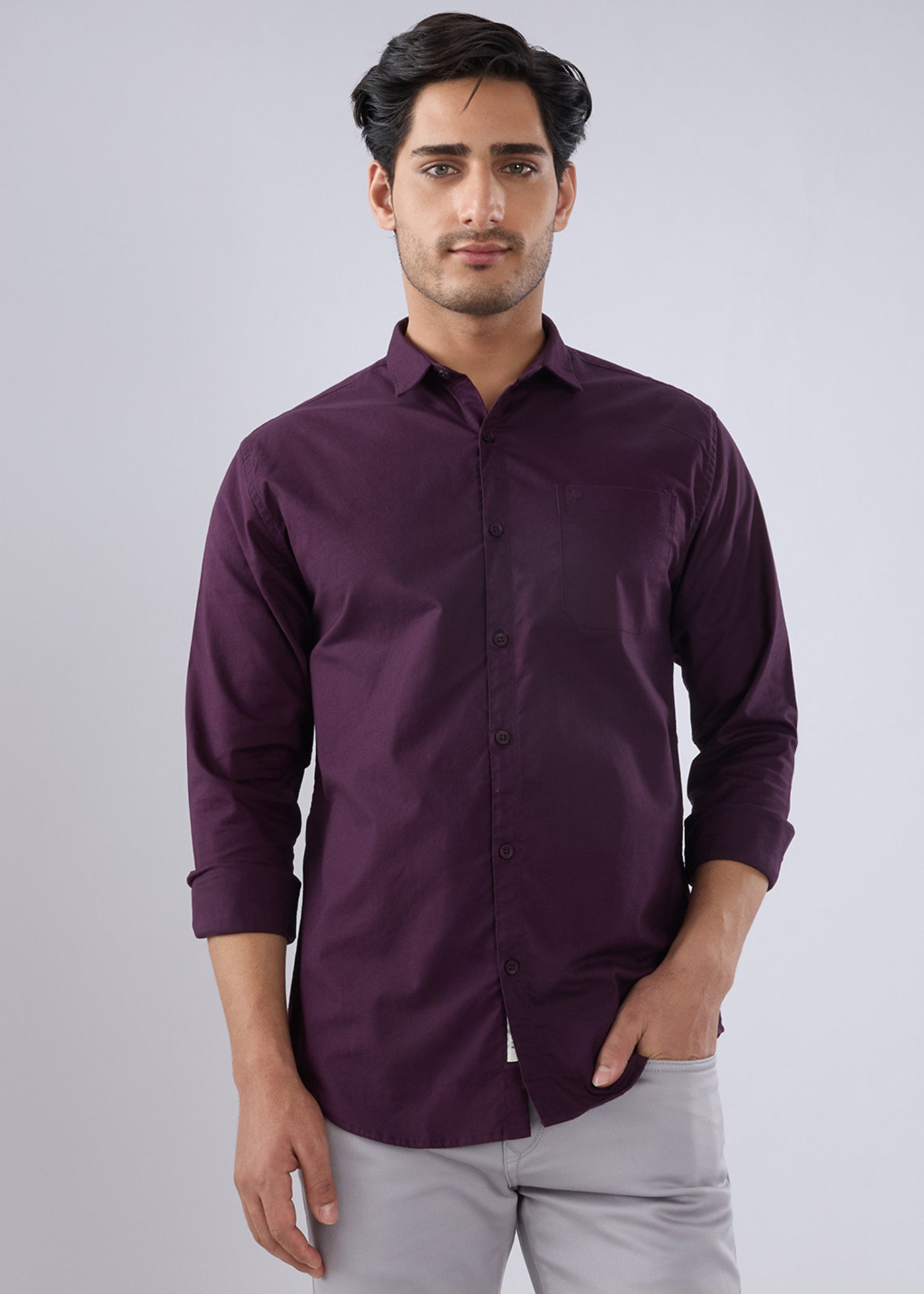 Munch Solid Full Sleeve Shirt