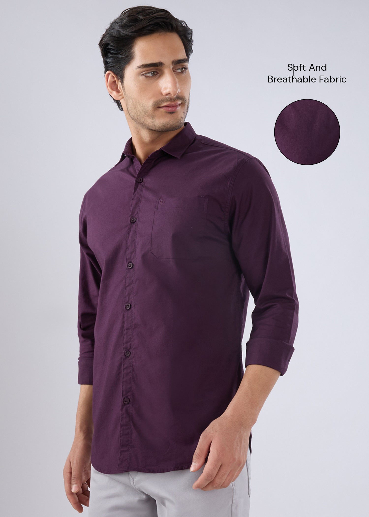 Munch Solid Full Sleeve Shirt