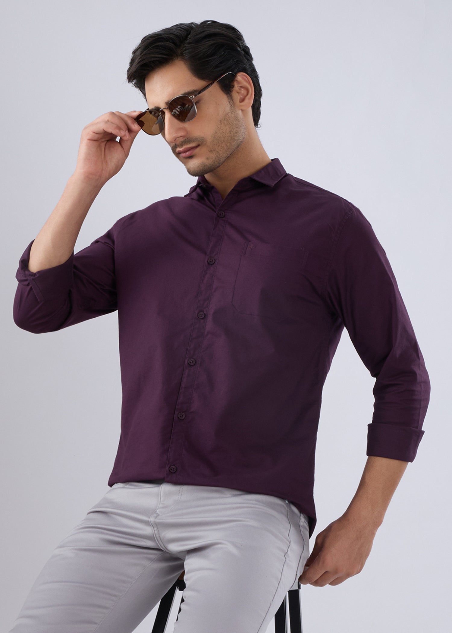 Munch Solid Full Sleeve Shirt