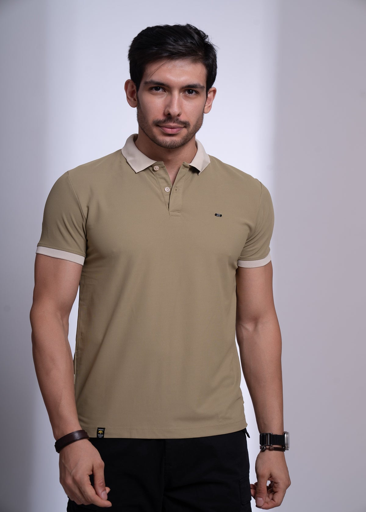 Mary Polo T-Shirt for Men | Beige Collar Detail | 12 Colors