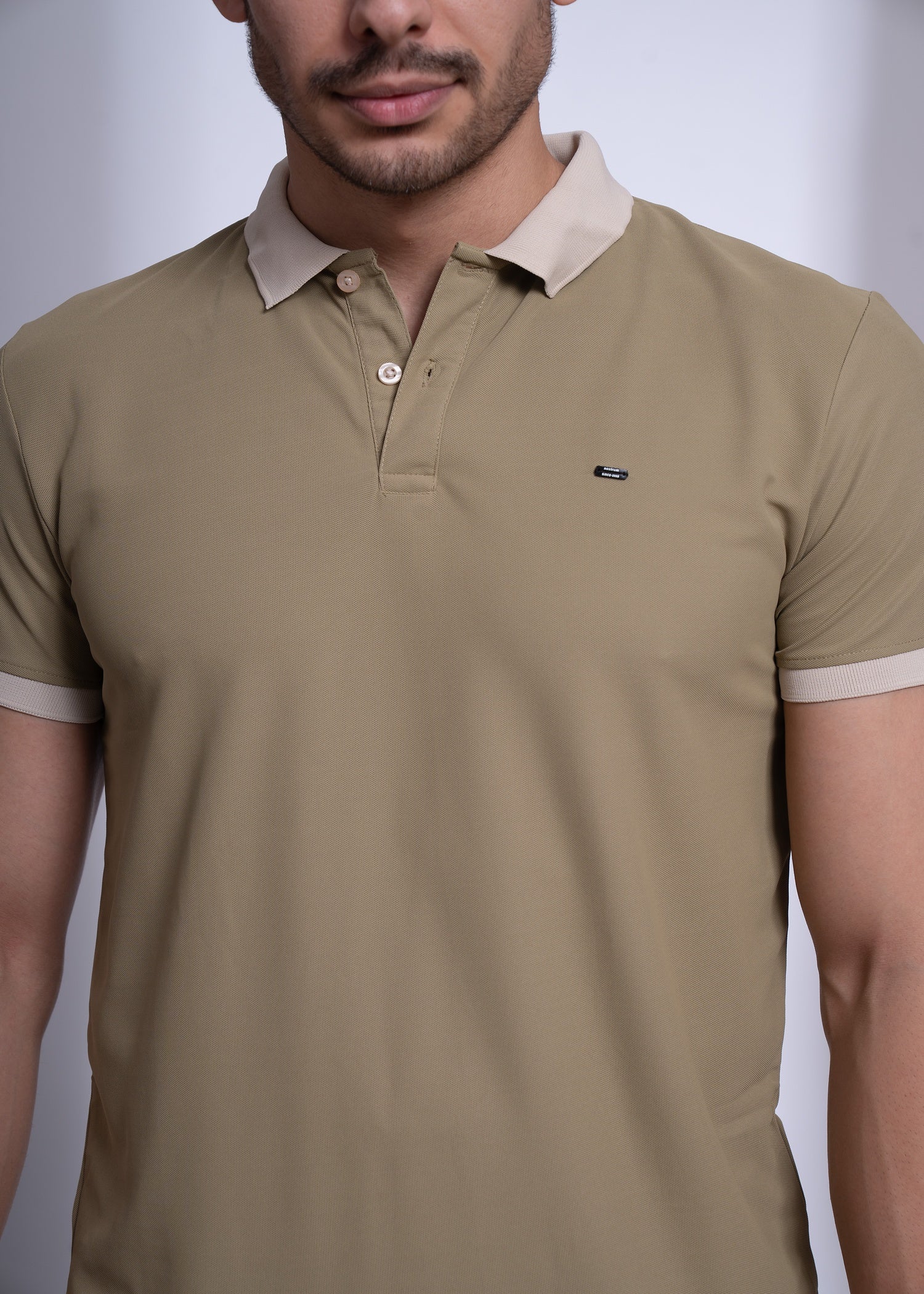 Mary Polo T-Shirt for Men | Beige Collar Detail | 12 Colors