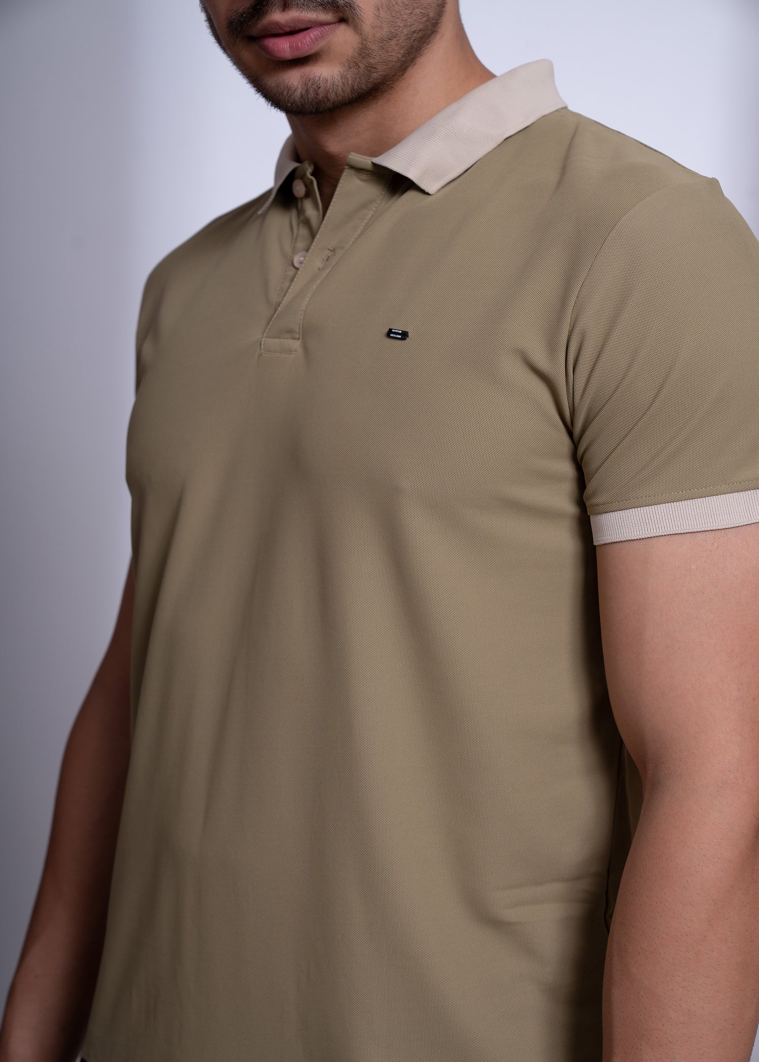 Mary Polo T-Shirt for Men | Beige Collar Detail | 12 Colors