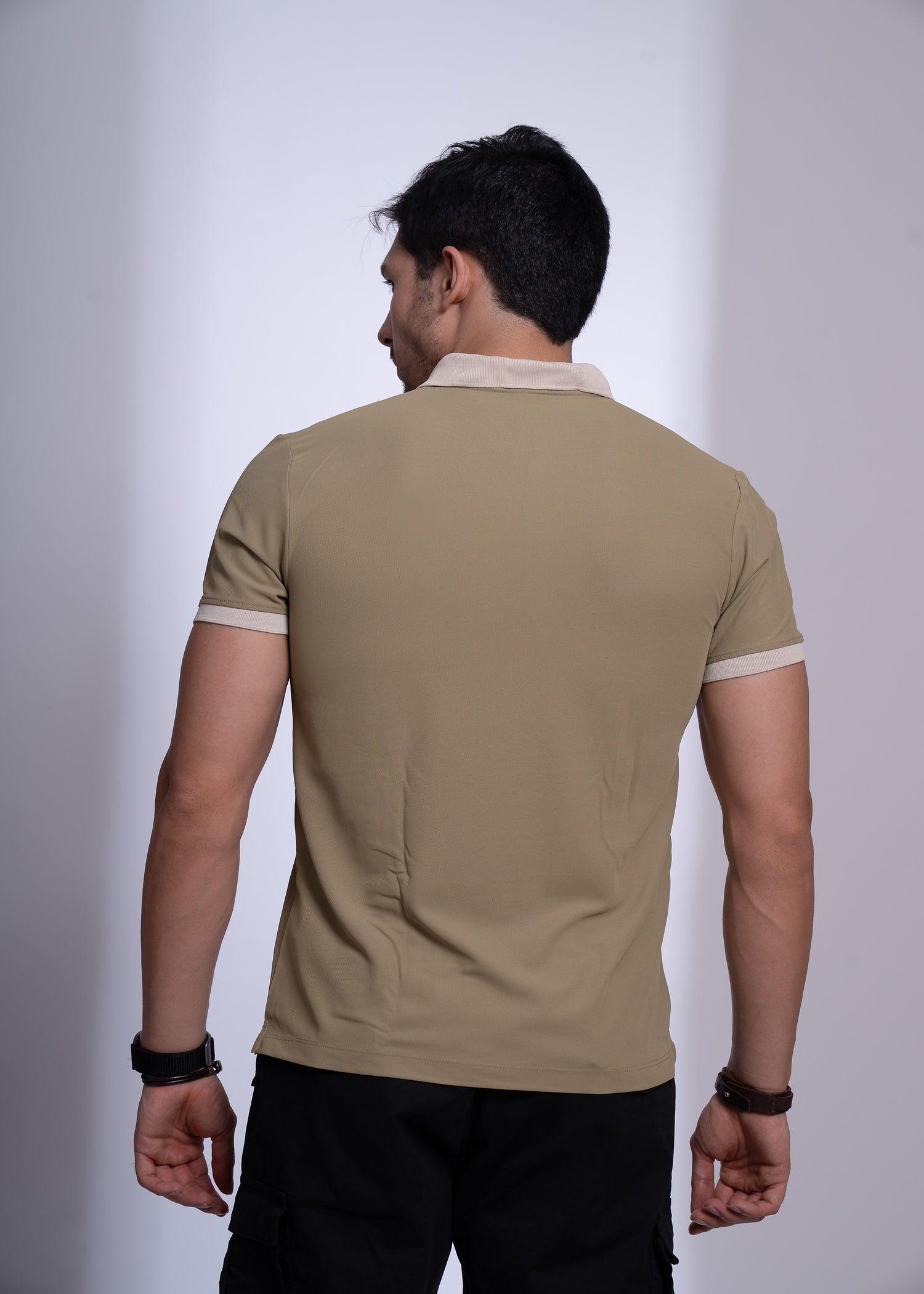 Mary Polo T-Shirt for Men | Beige Collar Detail | 12 Colors
