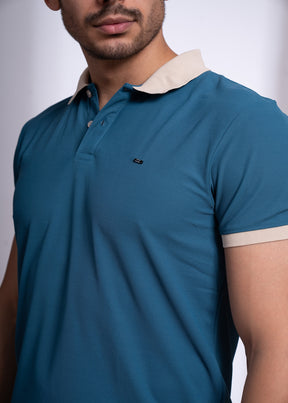 Mary Polo T-Shirt for Men | Beige Collar Detail | 12 Colors