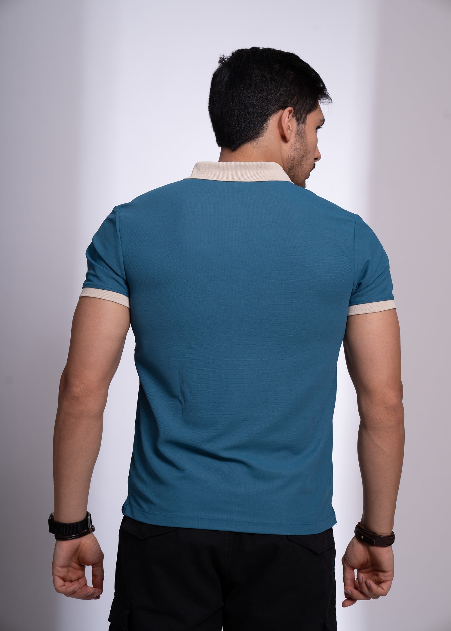 Mary Polo T-Shirt for Men | Beige Collar Detail | 12 Colors