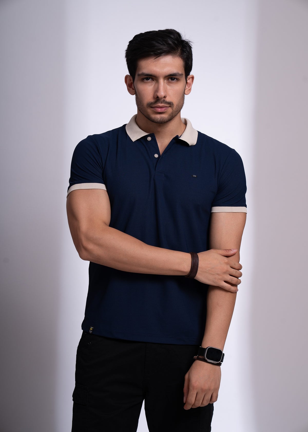 Mary Polo T-Shirt for Men | Beige Collar Detail | 12 Colors