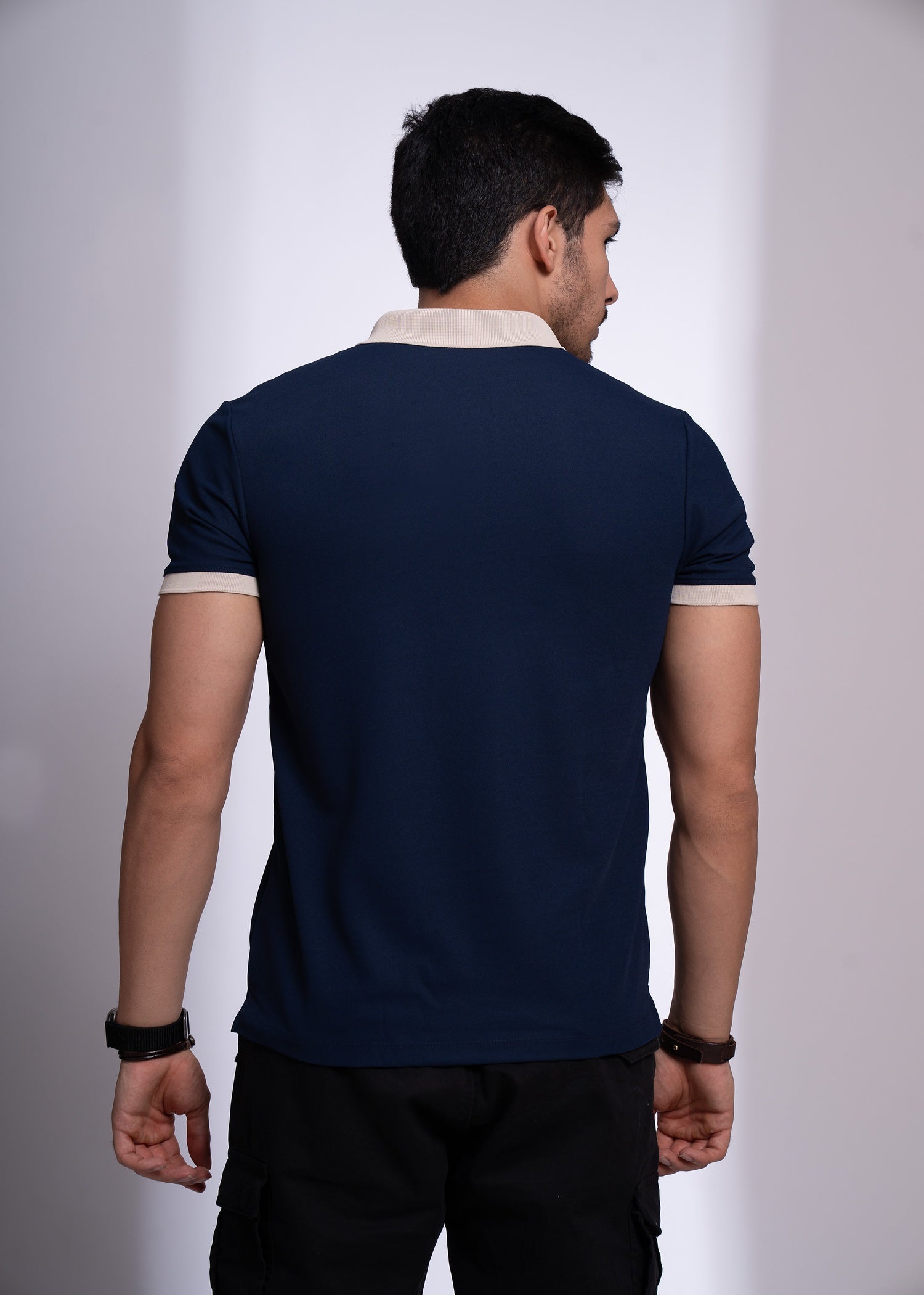 Mary Polo T-Shirt for Men | Beige Collar Detail | 12 Colors