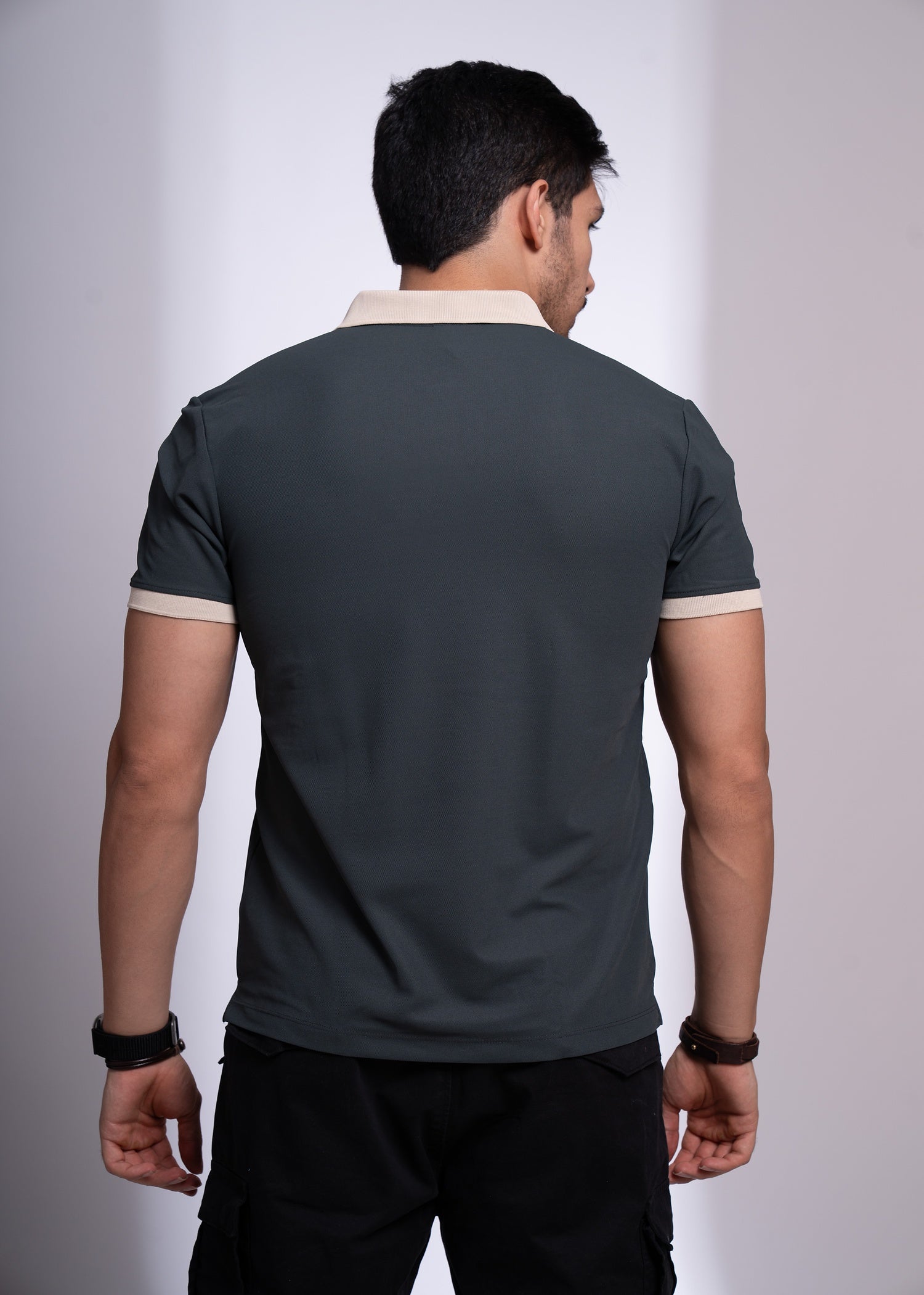 Mary Polo T-Shirt for Men | Beige Collar Detail | 12 Colors