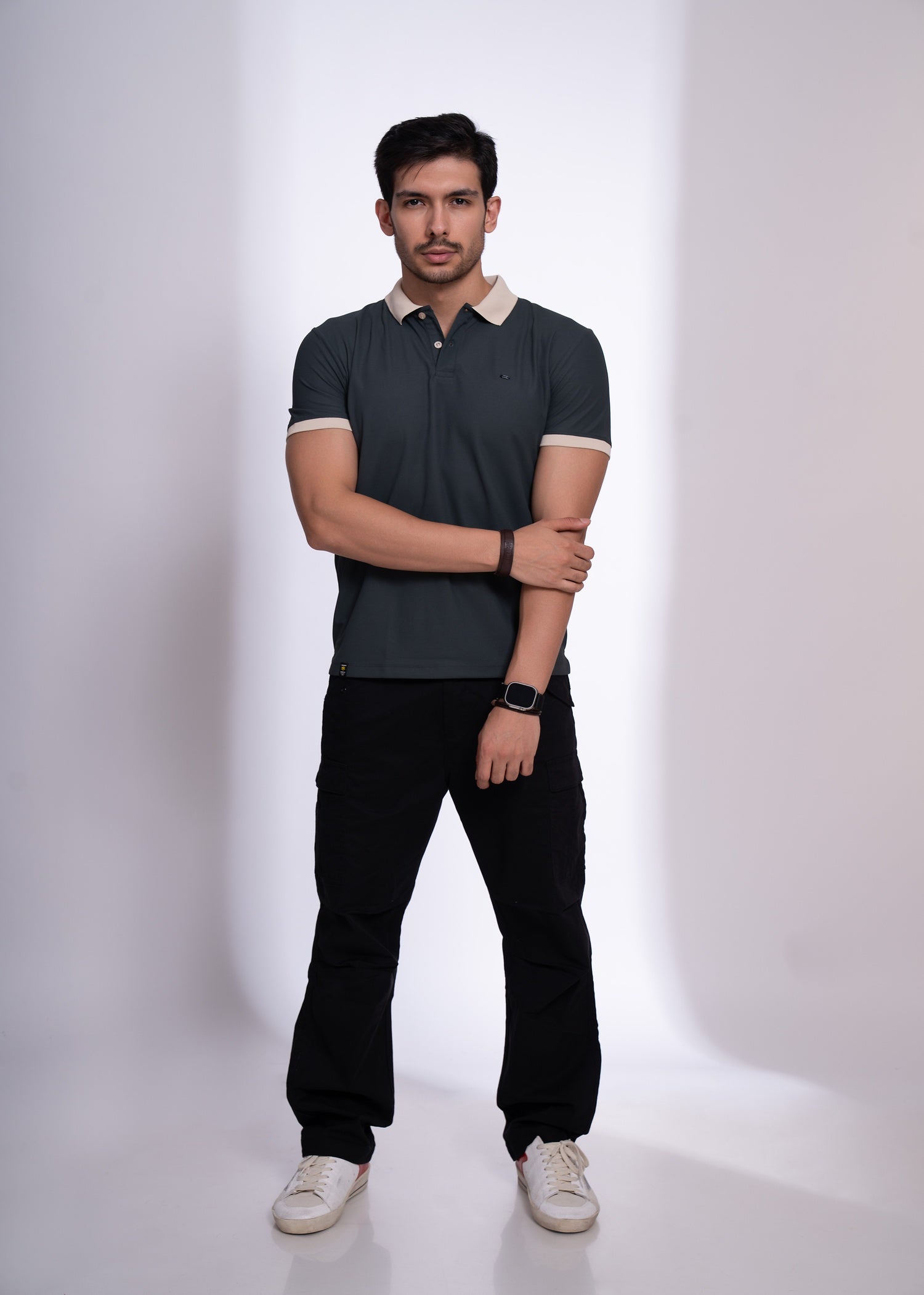 Mary Polo T-Shirt for Men | Beige Collar Detail | 12 Colors