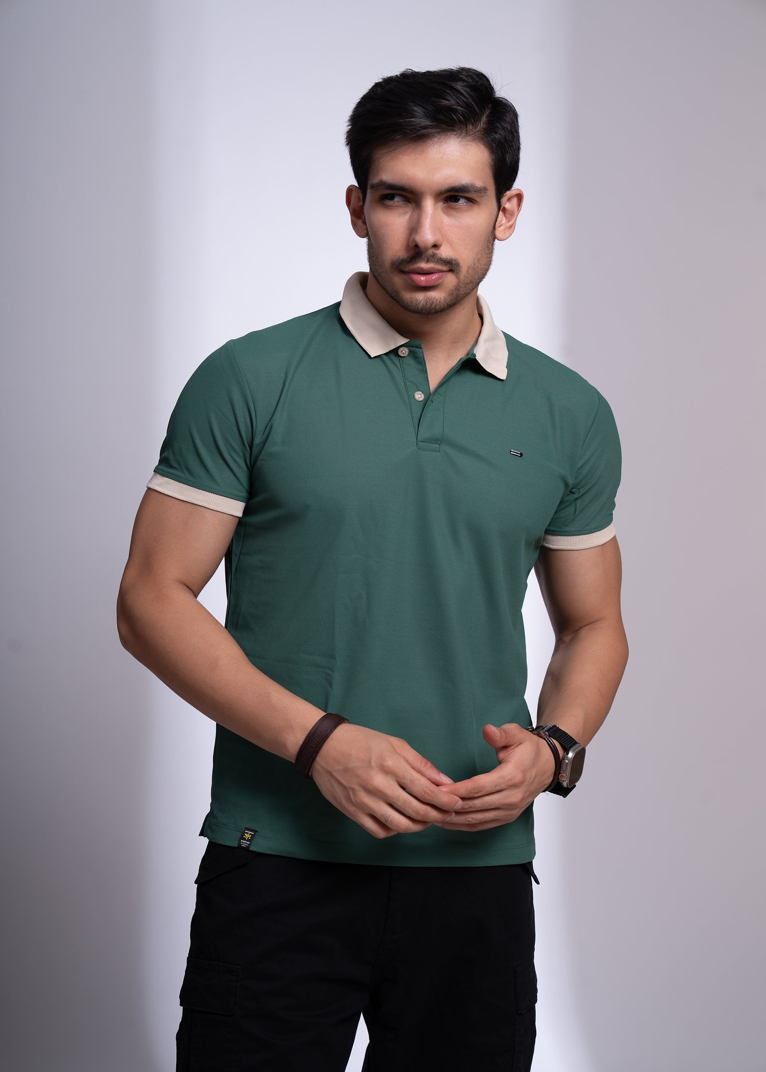 Mary Polo T-Shirt for Men | Beige Collar Detail | 12 Colors