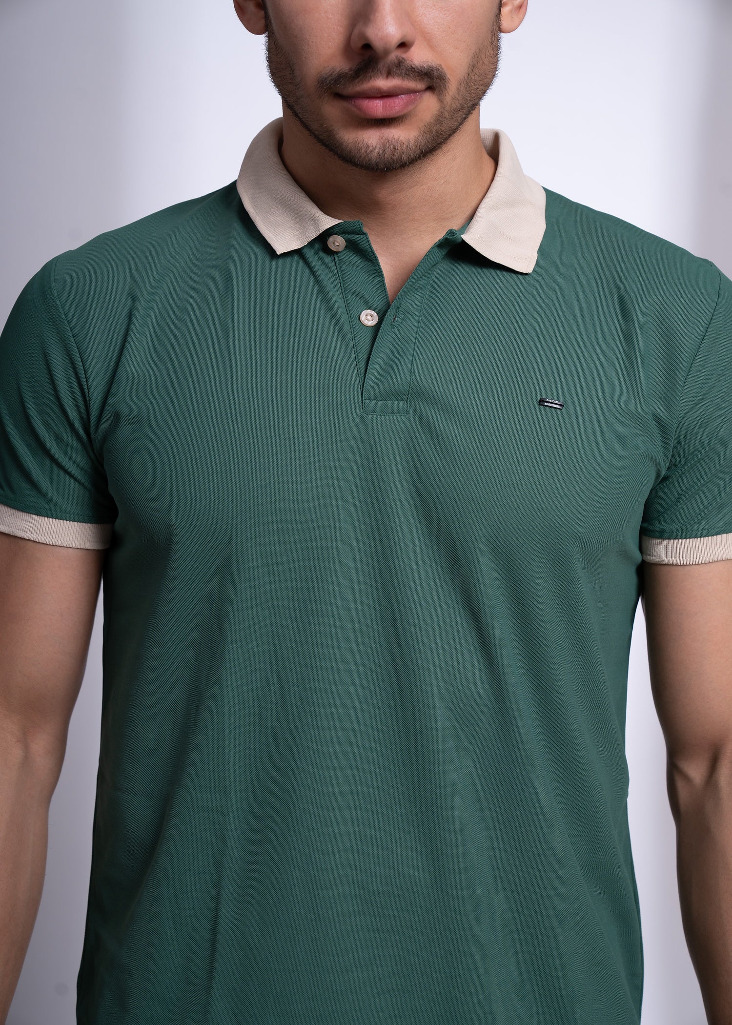 Mary Polo T-Shirt for Men | Beige Collar Detail | 12 Colors