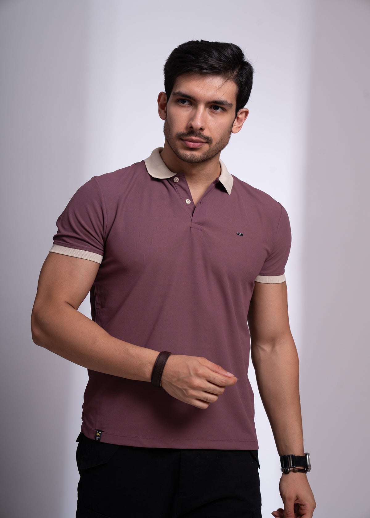 Mary Polo T-Shirt for Men | Beige Collar Detail | 12 Colors