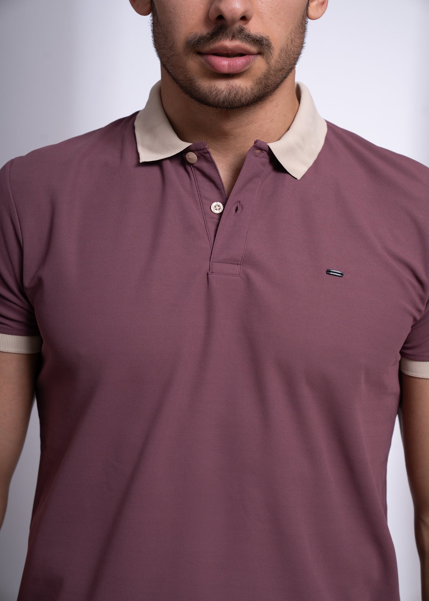 Mary Polo T-Shirt for Men | Beige Collar Detail | 12 Colors