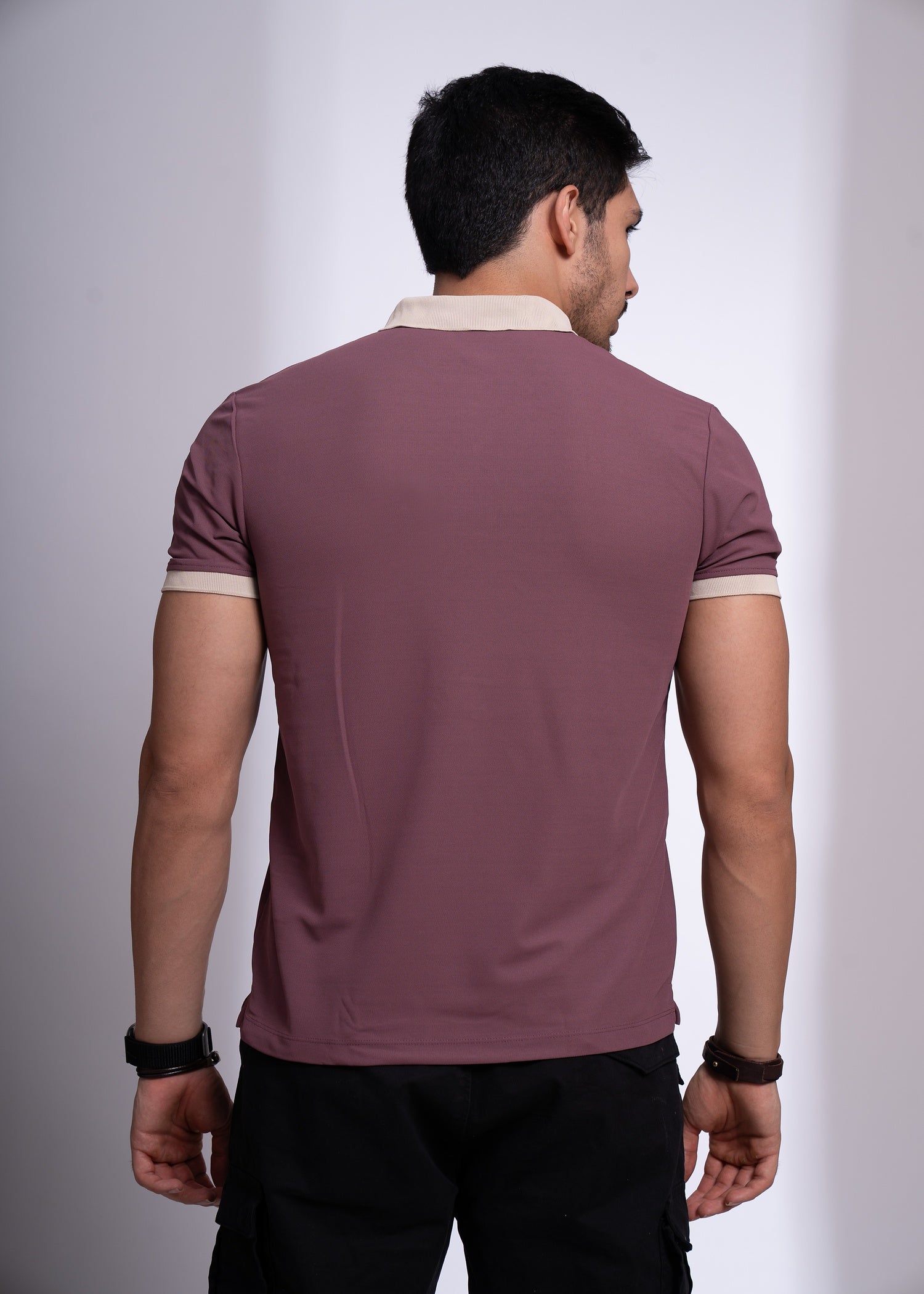 Mary Polo T-Shirt for Men | Beige Collar Detail | 12 Colors