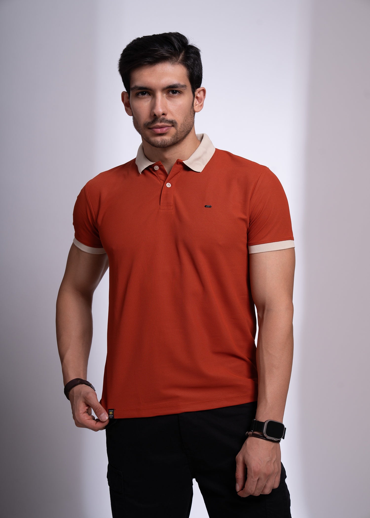 Mary Polo T-Shirt for Men | Beige Collar Detail | 12 Colors