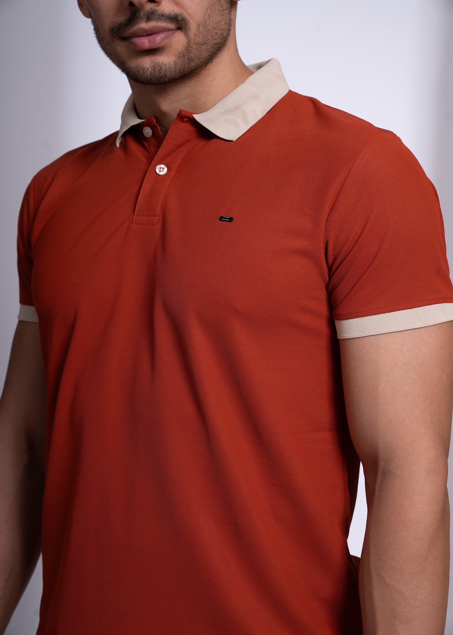 Mary Polo T-Shirt for Men | Beige Collar Detail | 12 Colors