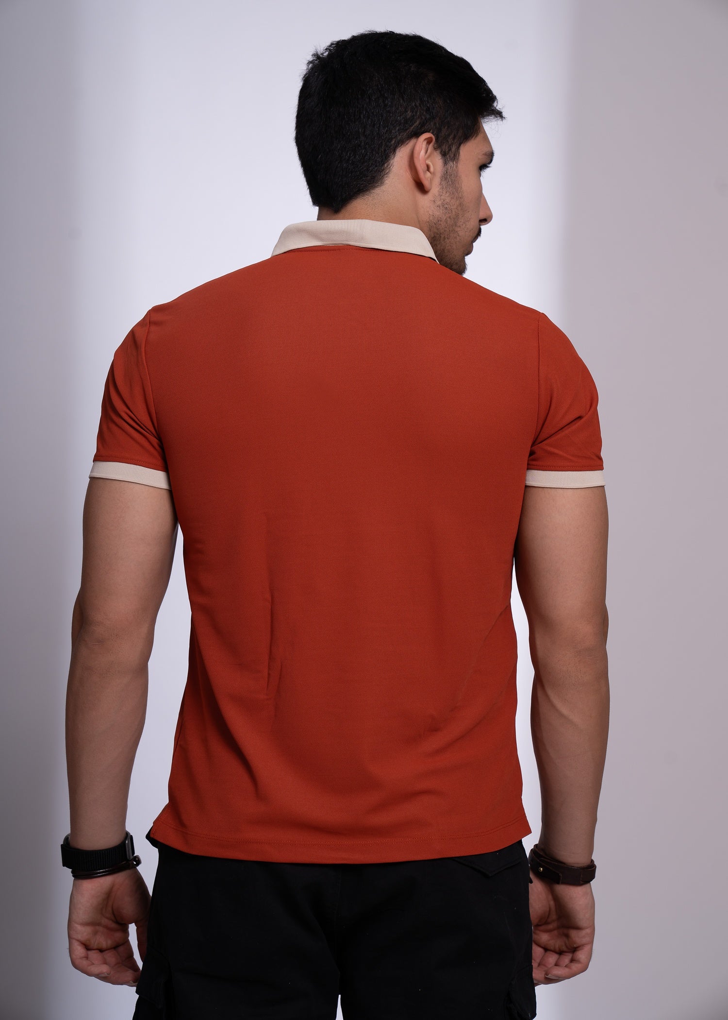 Mary Polo T-Shirt for Men | Beige Collar Detail | 12 Colors
