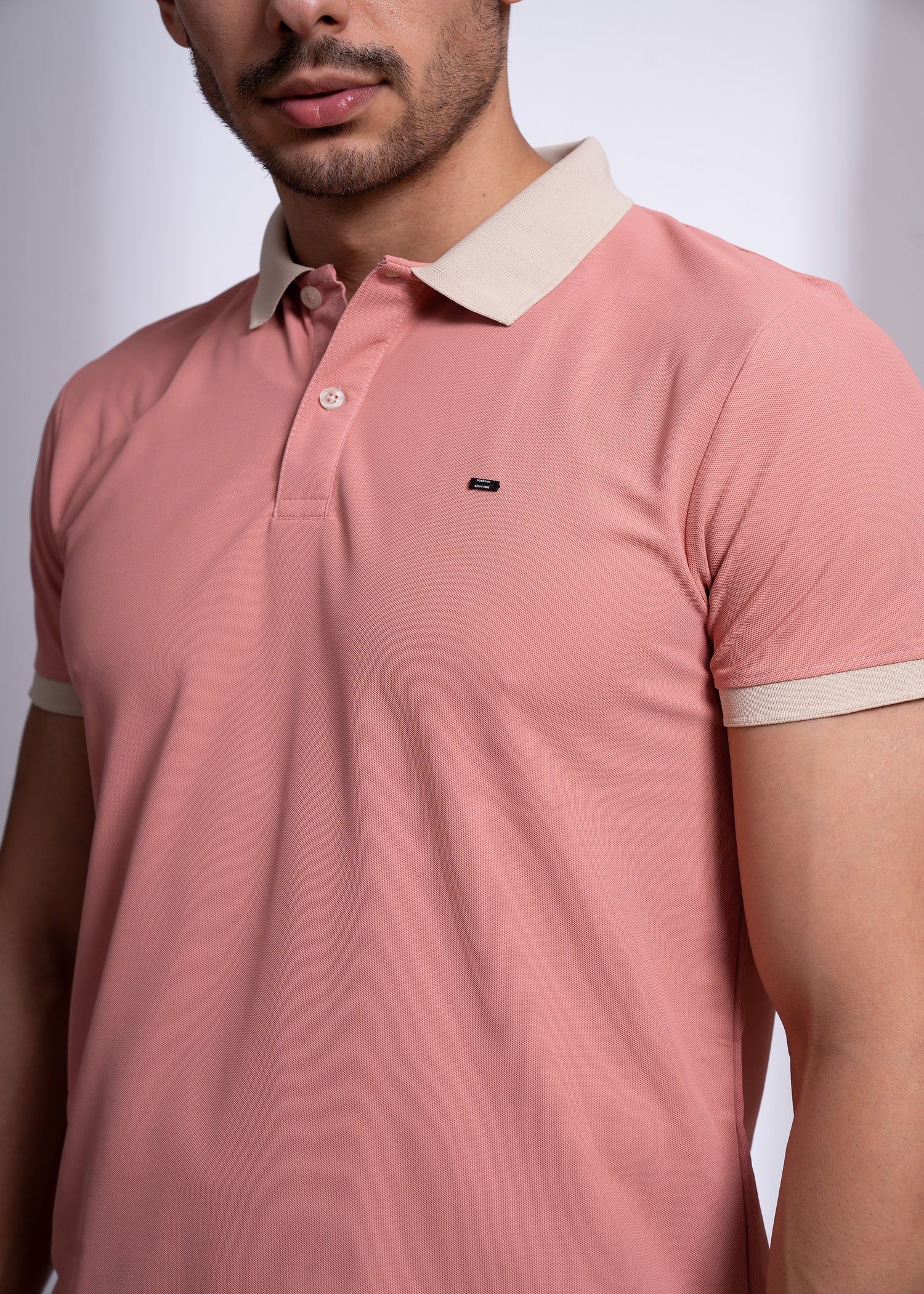 Mary Polo T-Shirt for Men | Beige Collar Detail | 12 Colors