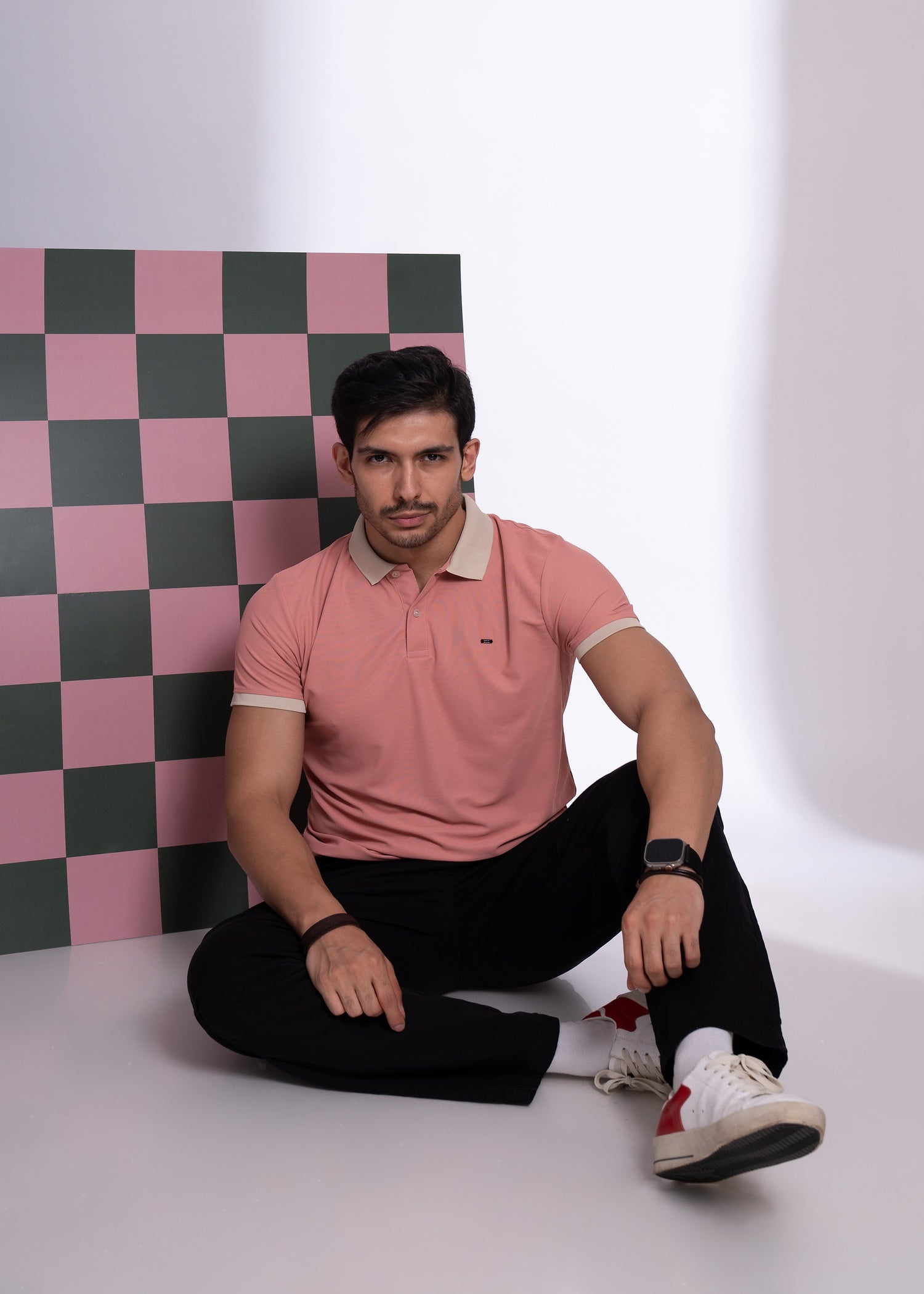 Mary Polo T-Shirt for Men | Beige Collar Detail | 12 Colors