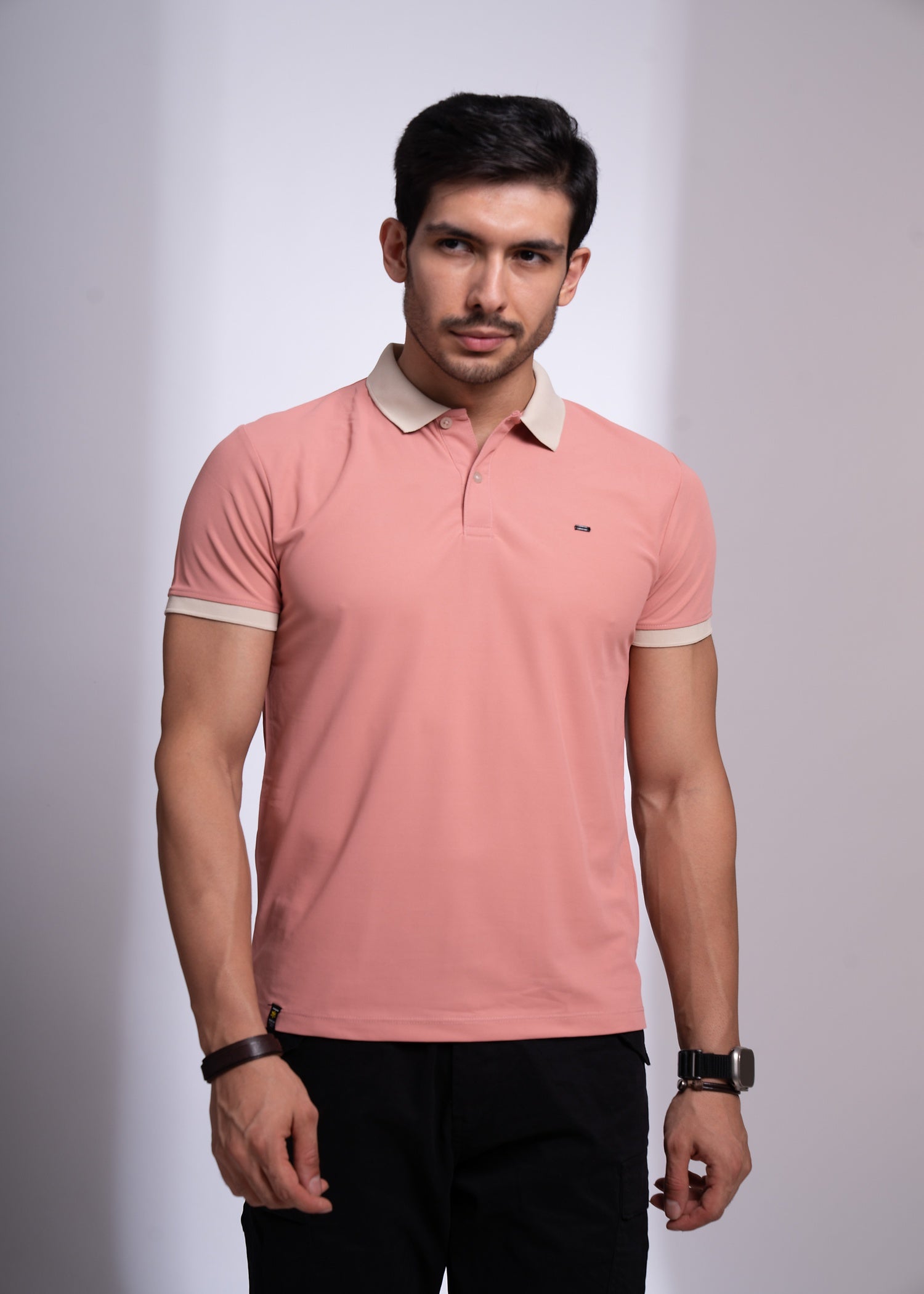 Mary Polo T-Shirt for Men | Beige Collar Detail | 12 Colors
