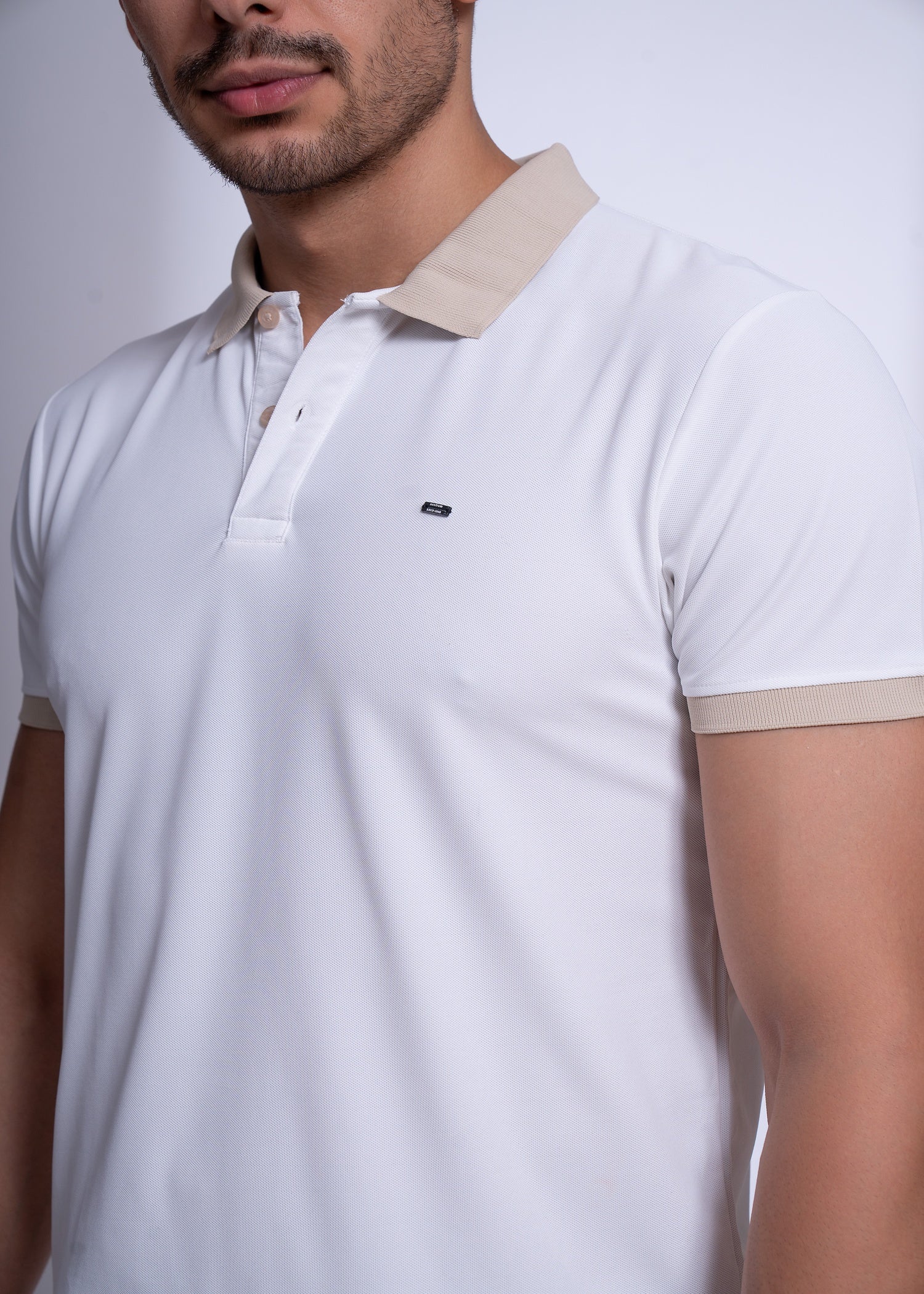 Mary Polo T-Shirt for Men | Beige Collar Detail | 12 Colors