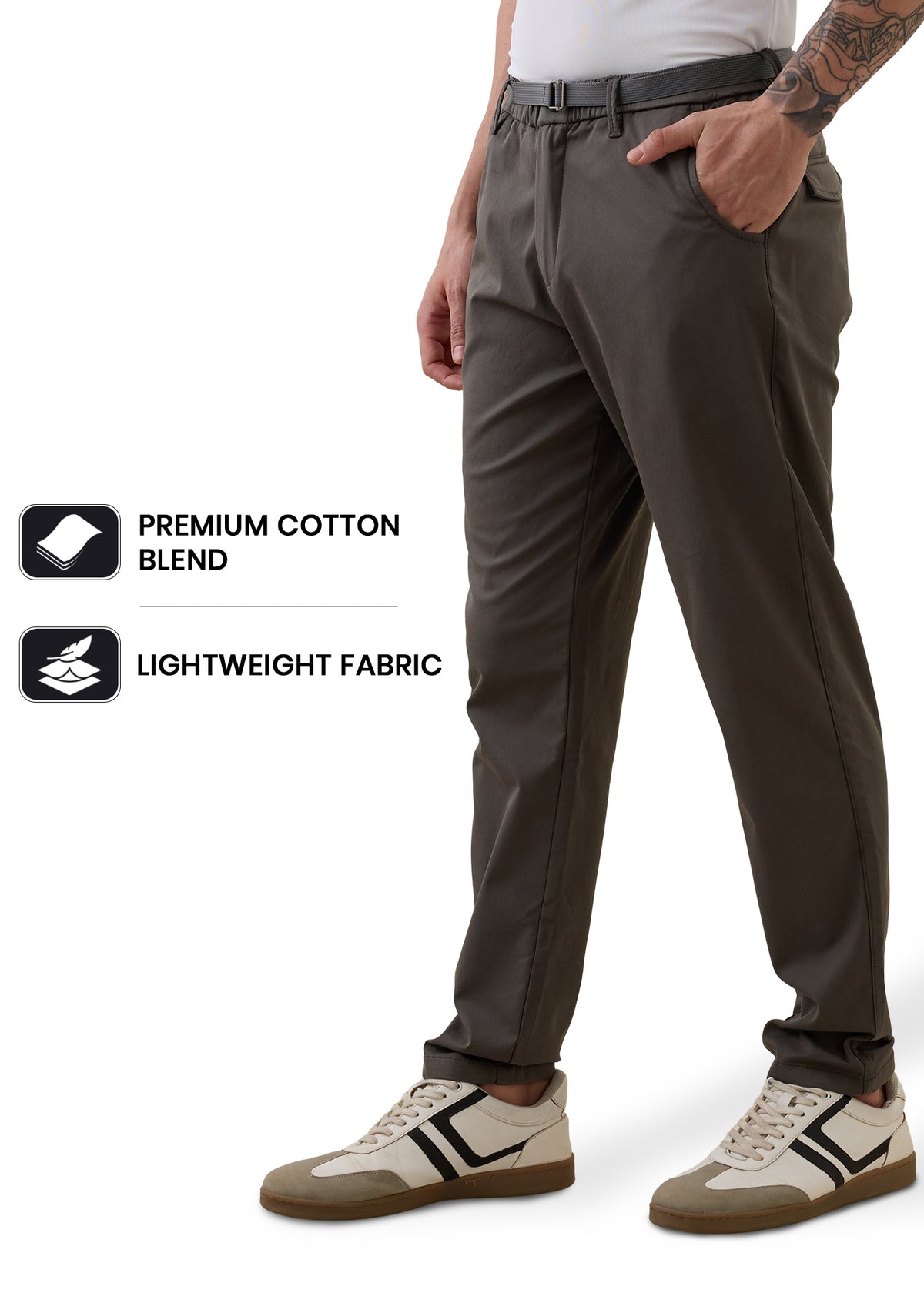 Morget Relaxed Fit Trouser: Dark Grey
