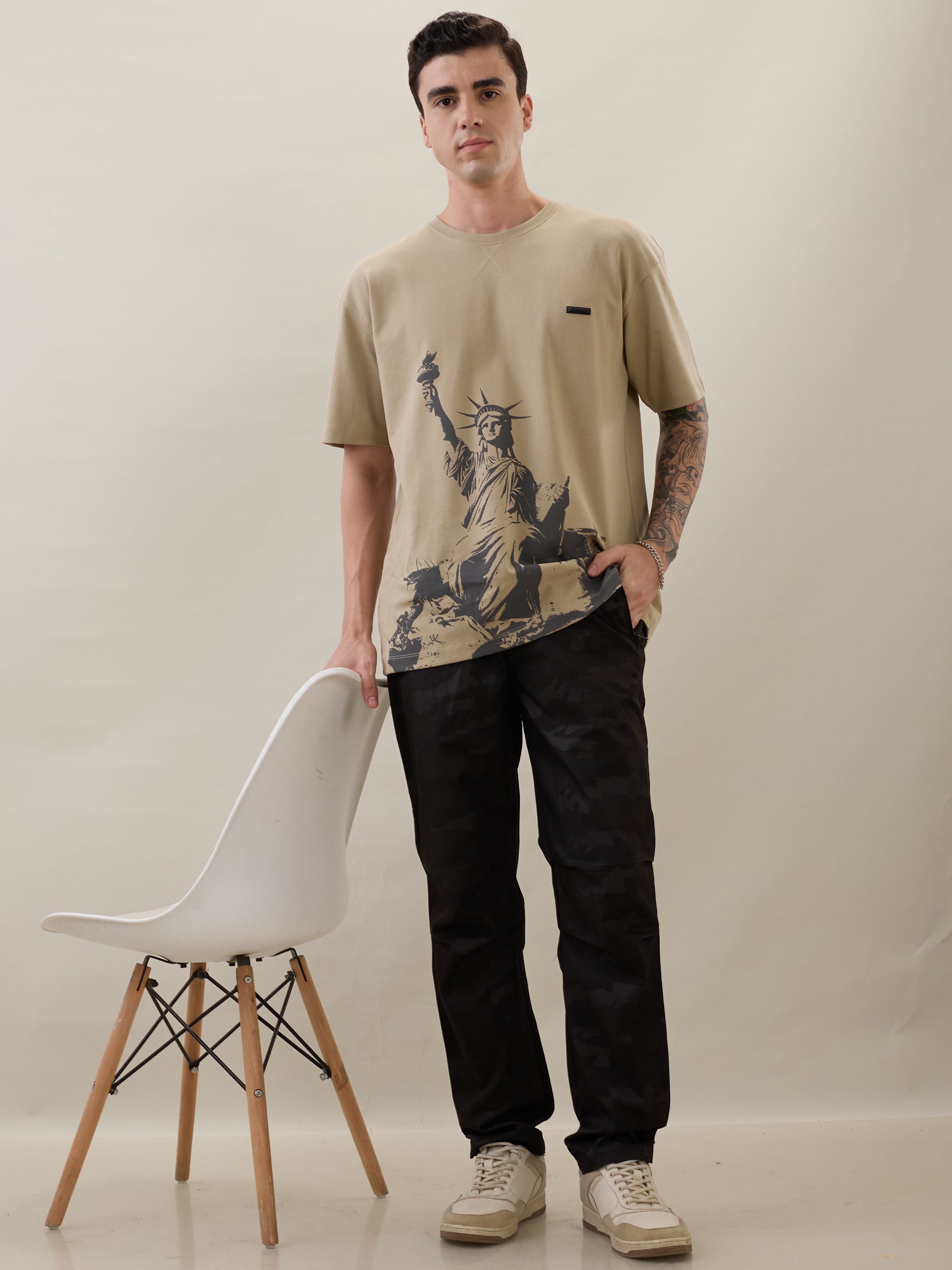 Ostrich Camouflage Relaxed Fit Cargo