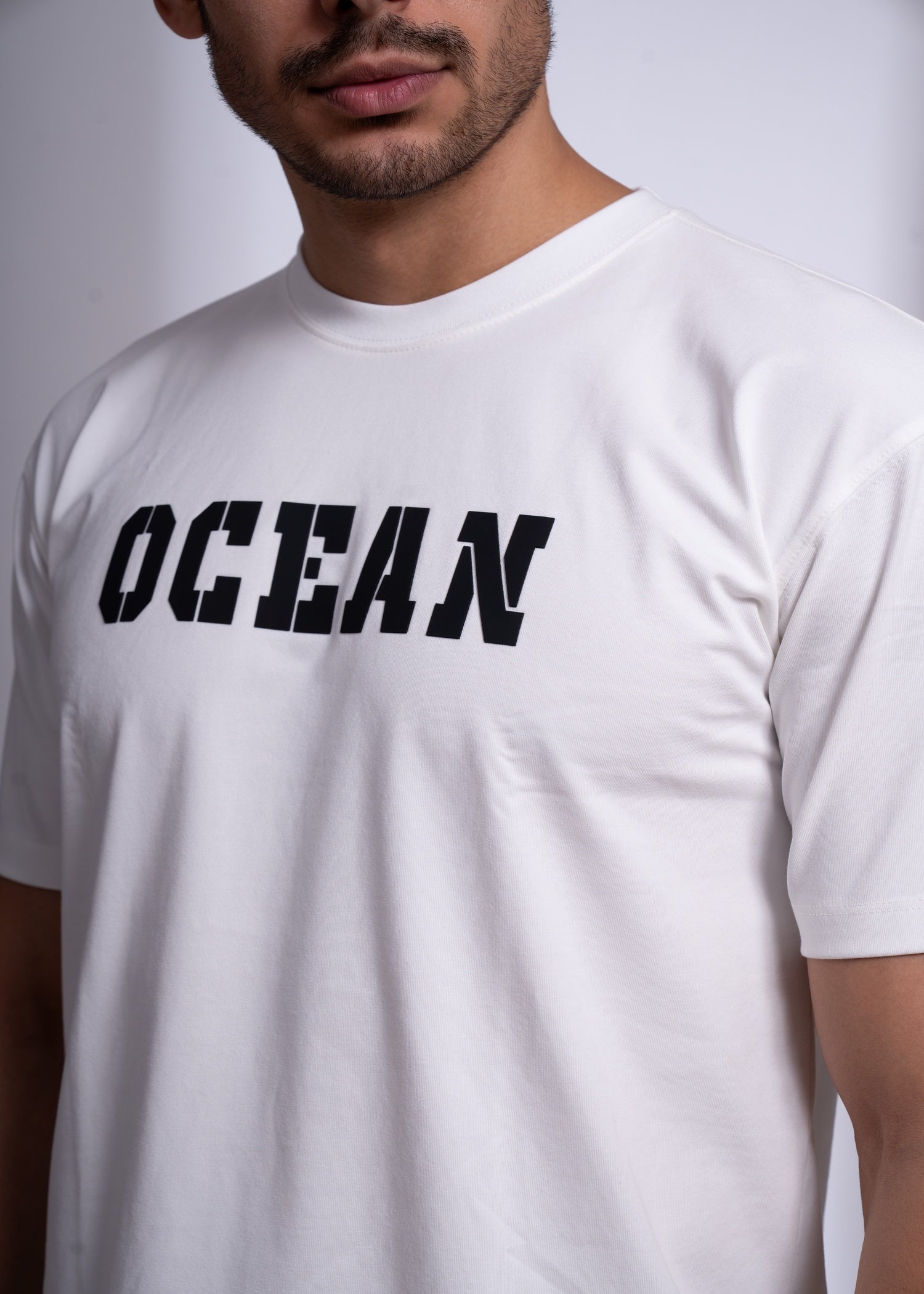 Oversized T-Shirt for Men | Ocean Print Streetwear Cotton Tee