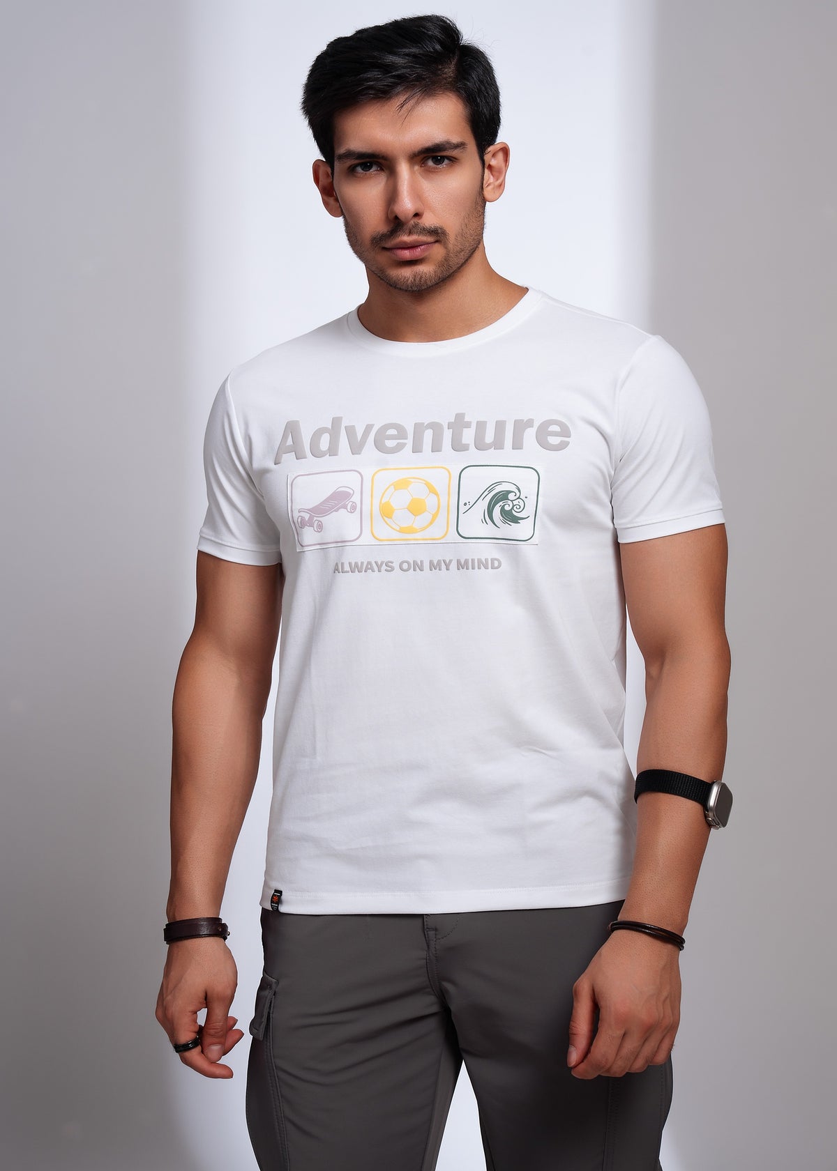 Prowess Round Neck T-Shirt for Men | Casual Comfort & Style